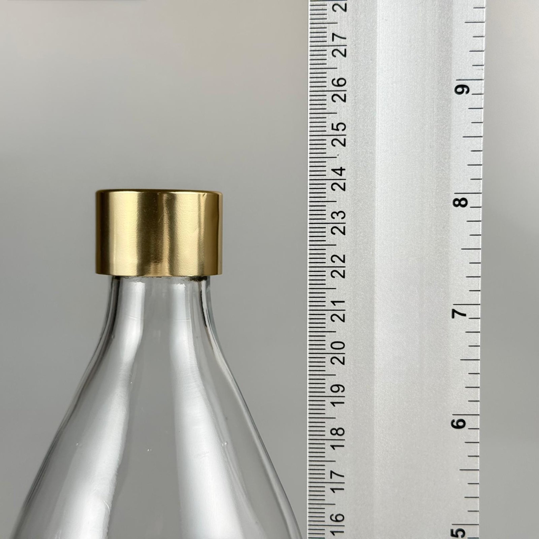 750 CC CAM ŞİŞE + ALÜMİNYUM KAPLAMALI GOLD KAPAKLI + DAMLALIKLI KOLONYA TIPALI TAKIM - 750 ML CAM ŞİŞE