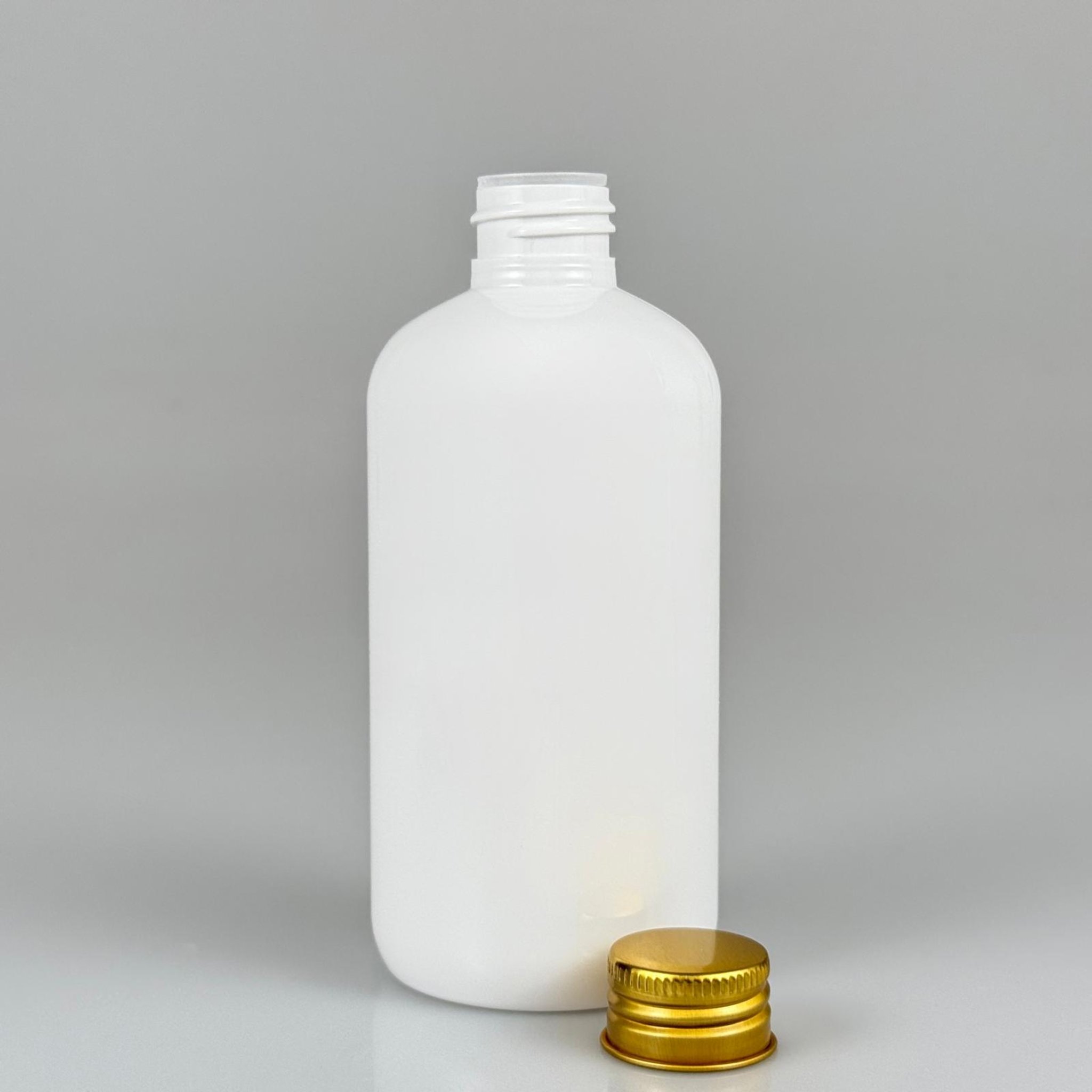 250 CC BEYAZ PLASTİK ŞİŞE ZEYNEP MODEL ( 24 AĞIZ ) + KÖPÜK CONTALI GOLD METAL ALÜMİNYUM KAPAKLI + KOLONYA TIPALI TAKIM - 250 ML KAPAKLI BEYAZ TOMBUL PET ŞİŞELER