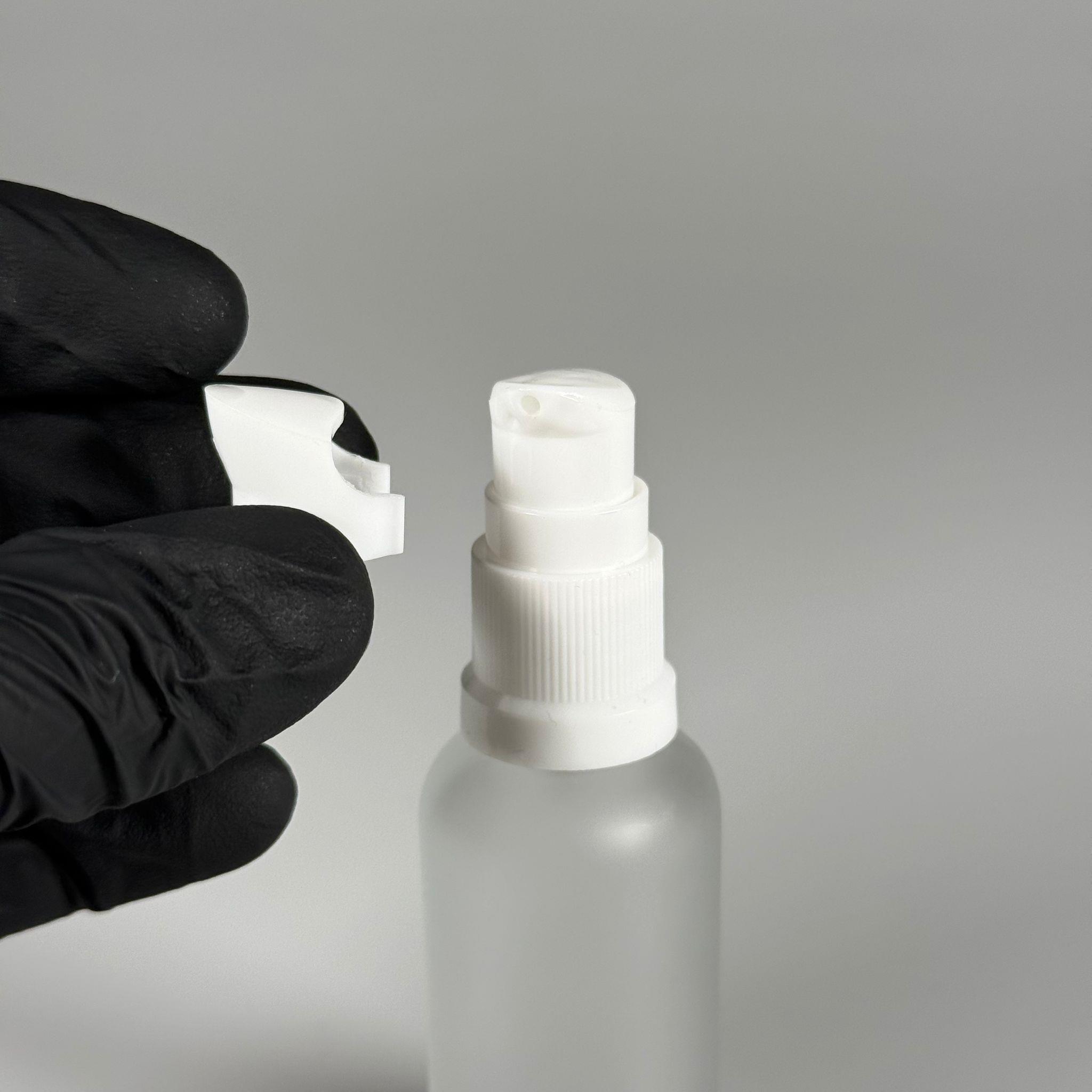 30 CC BUZLU CAM ŞİŞE - SIZDIRMAZ ETEKLİ BEYAZ LOSYON POMPALI TAKIM - 30 ML LOSYON ŞİŞESİ - YAĞ, KREM GİBİ YOĞUN KIVAMLI SIVILAR İÇİN CAM AMBALAJ