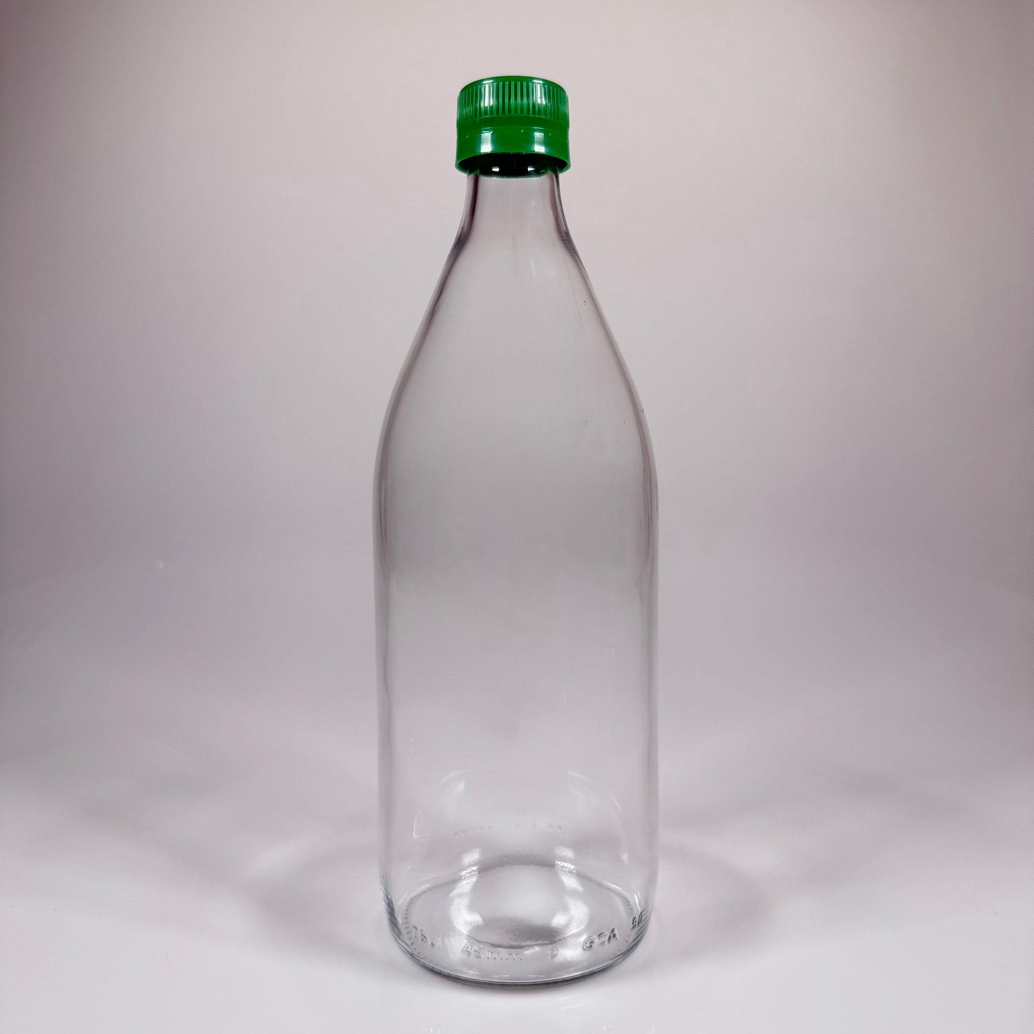 750 CC CAM ŞİŞE - YEŞİL KİLİTLİ KAPAKLI - 750 ML CAM ŞİŞE