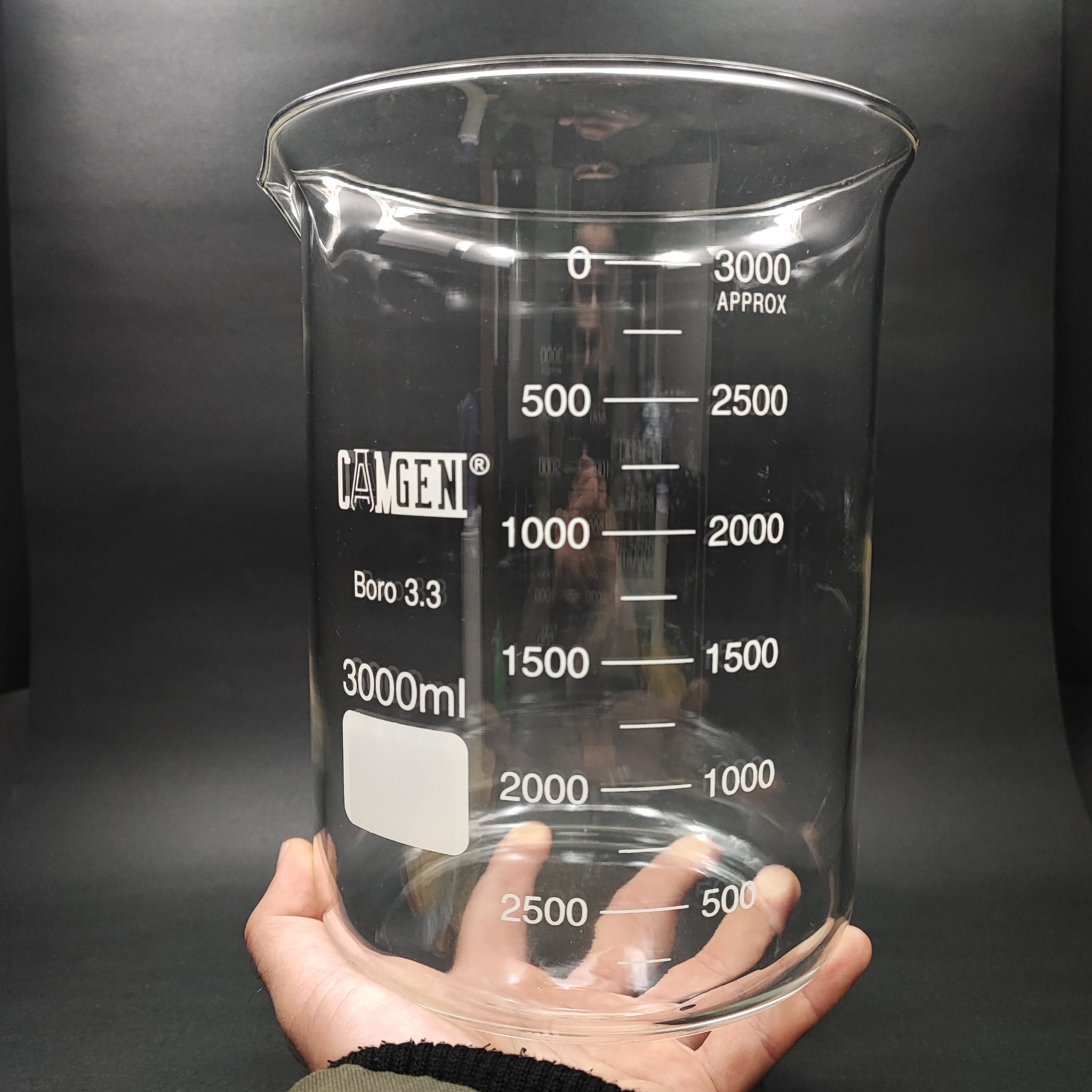 CAM BEHER 3000 ML - ISIYA DAYANIKLI CAM BEHER - 3 LİTRE BEHER
