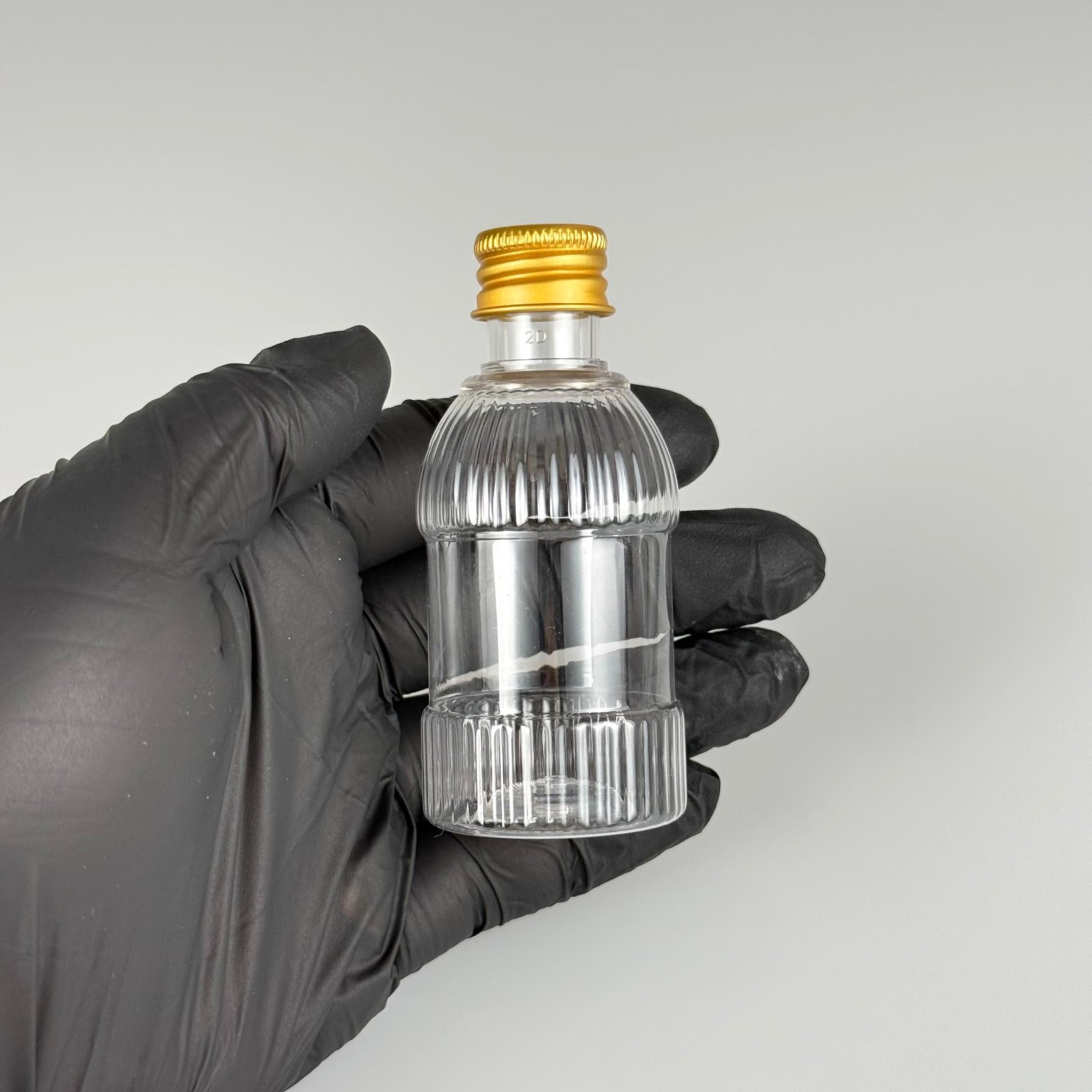 50 CC MANDALİNA MODEL PET ŞİŞE + KÖPÜK CONTALI GOLD ALÜMİNYUM METAL KAPAKLI + KOLONYA TIPALI TAKIM - 50 ML TOMBUL PET ŞİŞE