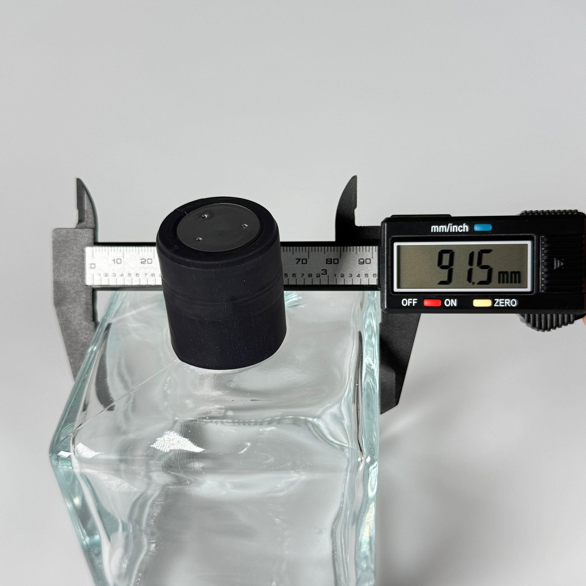 500 CC LÜX CAM ŞİŞE - KARE - 500 ML BÜYÜK BOY DİFFUSER ŞİŞE - PLASTİK TIPA + ISIYLA YAPIŞAN SİYAH KAPŞON TAKIM