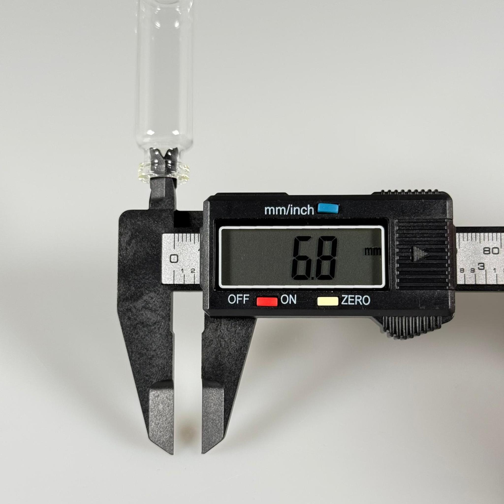 BOROSİLİKAT ŞEFFAF CAM ŞİŞE - 5 CC - 16x50 MM - ÇEKME CAM BORU FLAKON İNCE PENİSİLİN ŞİŞESİ - AĞIZ ÇAPI 13 MM