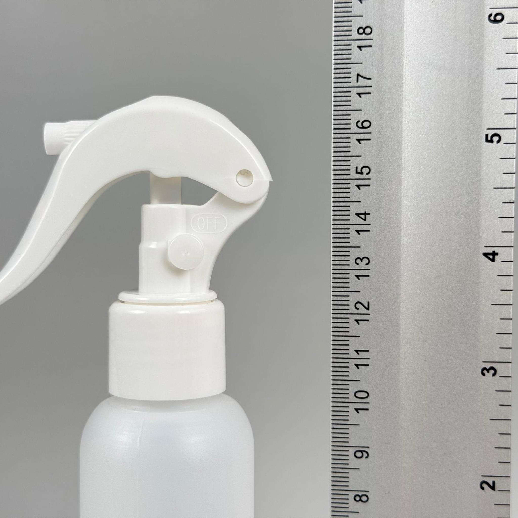 100 CC NATÜREL SERT POLİETİLEN ŞİŞE + BEYAZ TRİGER SPREYLİ ( 24 MM ) - 100 ML BEYAZ SPREYLİ SERT POLİETİLEN ŞİŞE