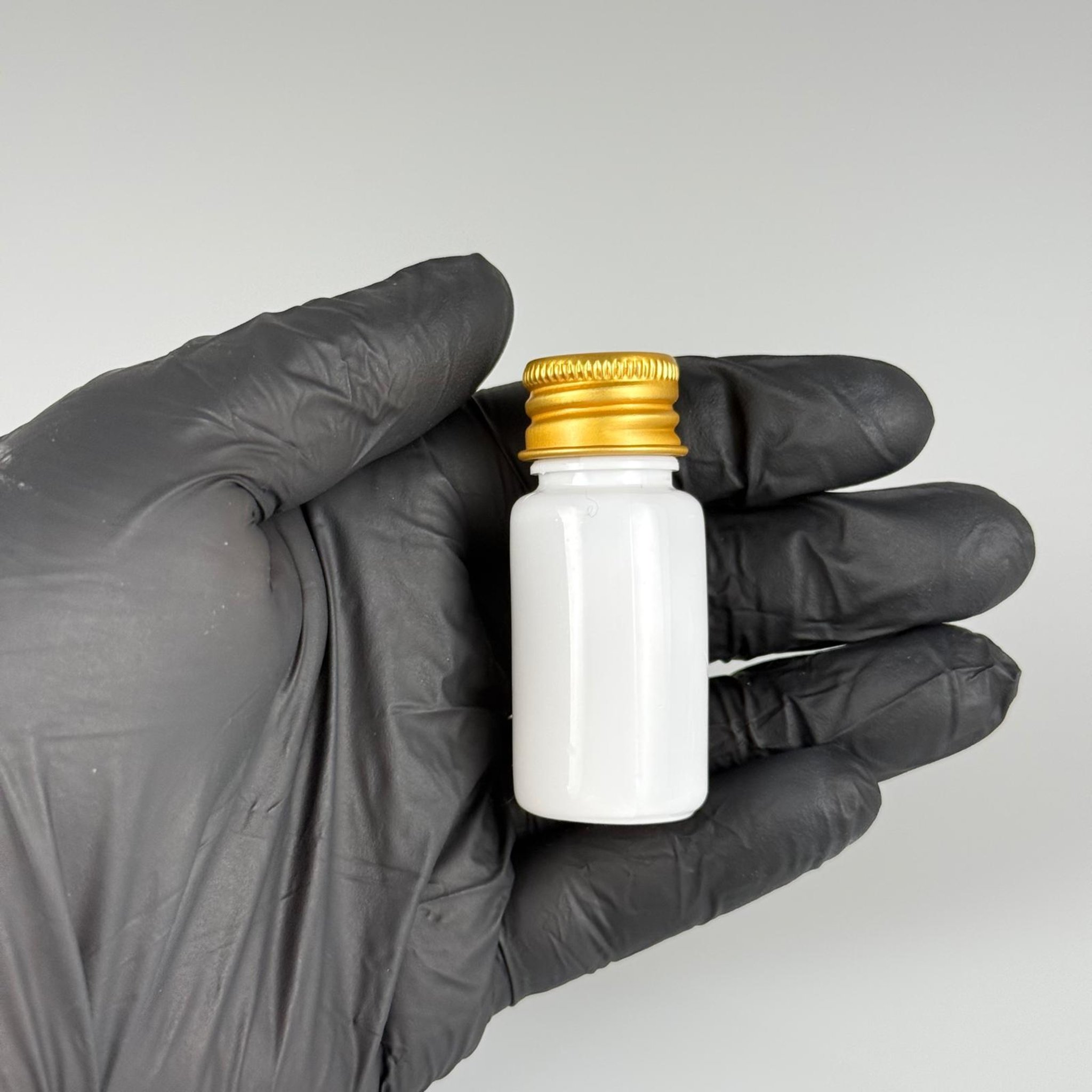 10 CC BEYAZ PET SHOT ŞİŞE - KÖPÜK CONTALI GOLD ALÜMİNYUM METAL KAPAKLI + KÖR TIPALI TAKIM - 10 ML PLASTİK ŞİŞE