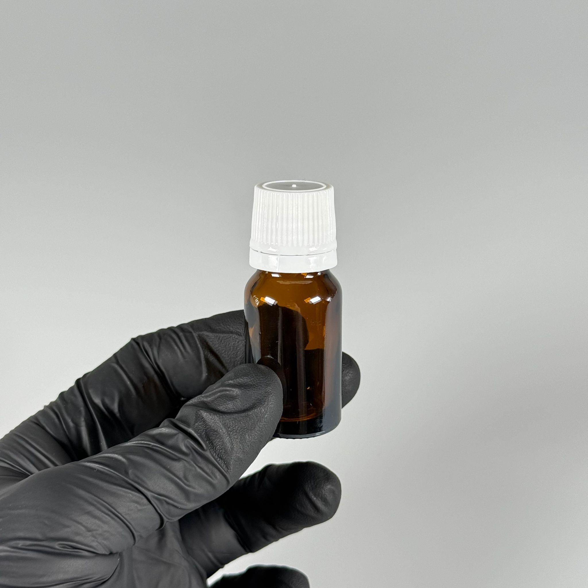 10 CC CAM AMBER KAHVERENGİ KİLİTLİ, KENDİNDEN CONTALI BEYAZ KAPAKLI - 10 ML DAR AĞIZLI İLAÇ ŞİŞESİ