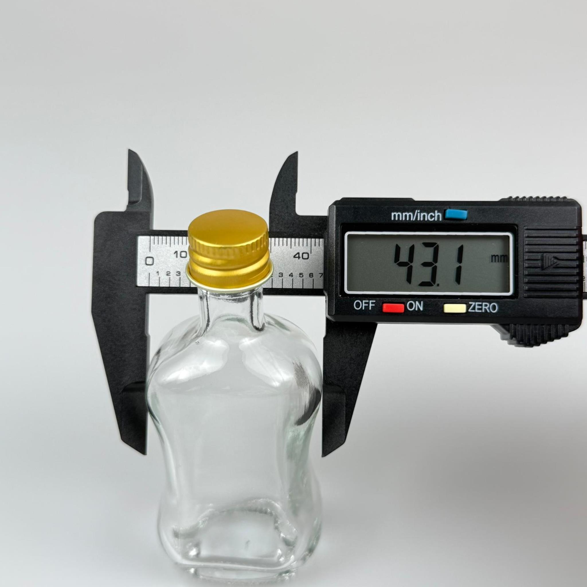 50 CC BOĞAZLI İNCE BELLİ CAM ŞİŞE - GOLD METAL KAPAKLI - 50 ML PRESTİJLİ ŞİŞE