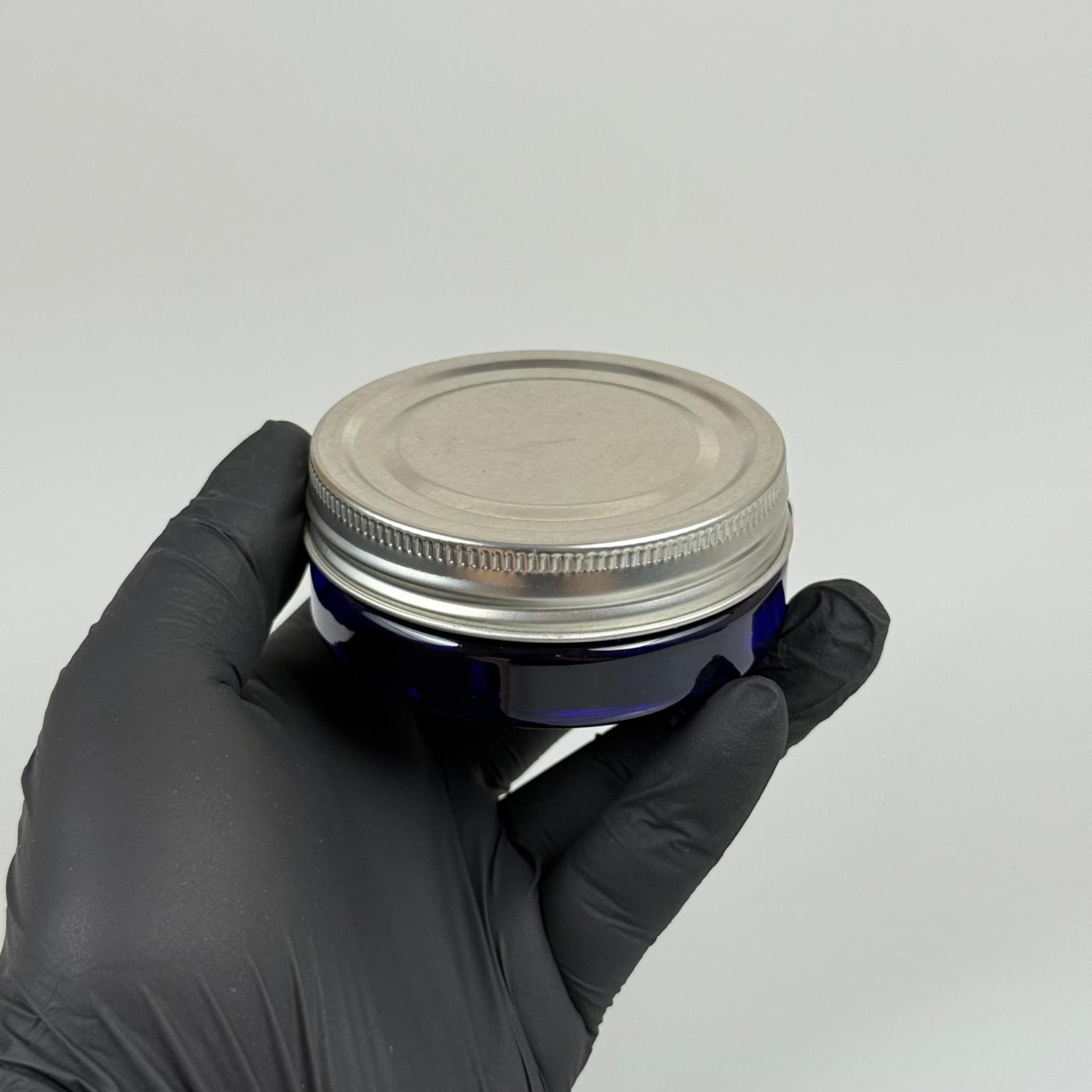 50 ML SERT PET KAVANOZ + GÜMÜŞ METAL KAPAK + İÇ TIPA - 50 CC KALIN MAVİ PLASTİK KAVANOZ GÜMÜŞ METAL KAPAKLI İÇ TIPALI TAKIM - KREM KAVANOZLARI