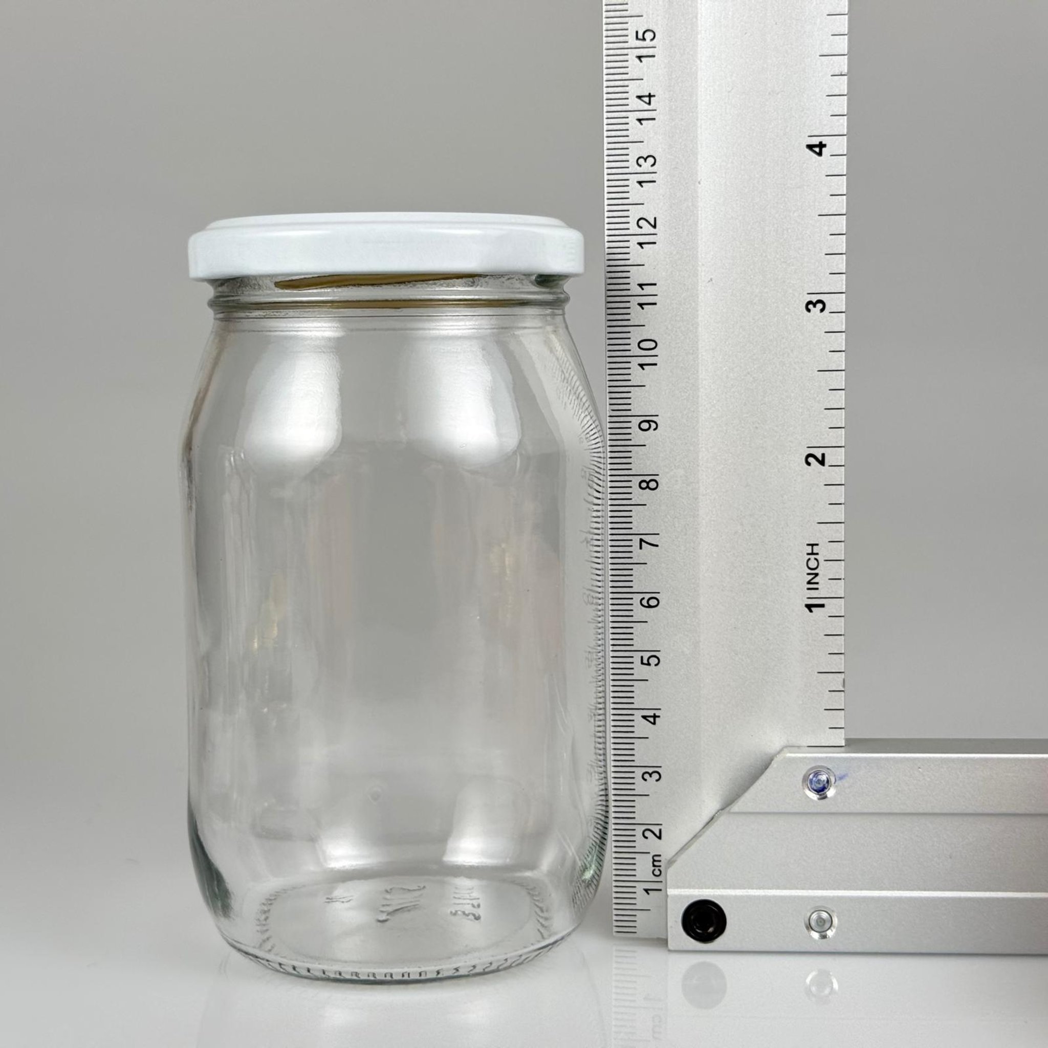 370 CC STANDART KAVANOZ + BEYAZ METAL KAPAKLI + KENDİNDEN YAPIŞKANLI KÖPÜK CONTALI TAKIM - 370 ML CAM KAVANOZ