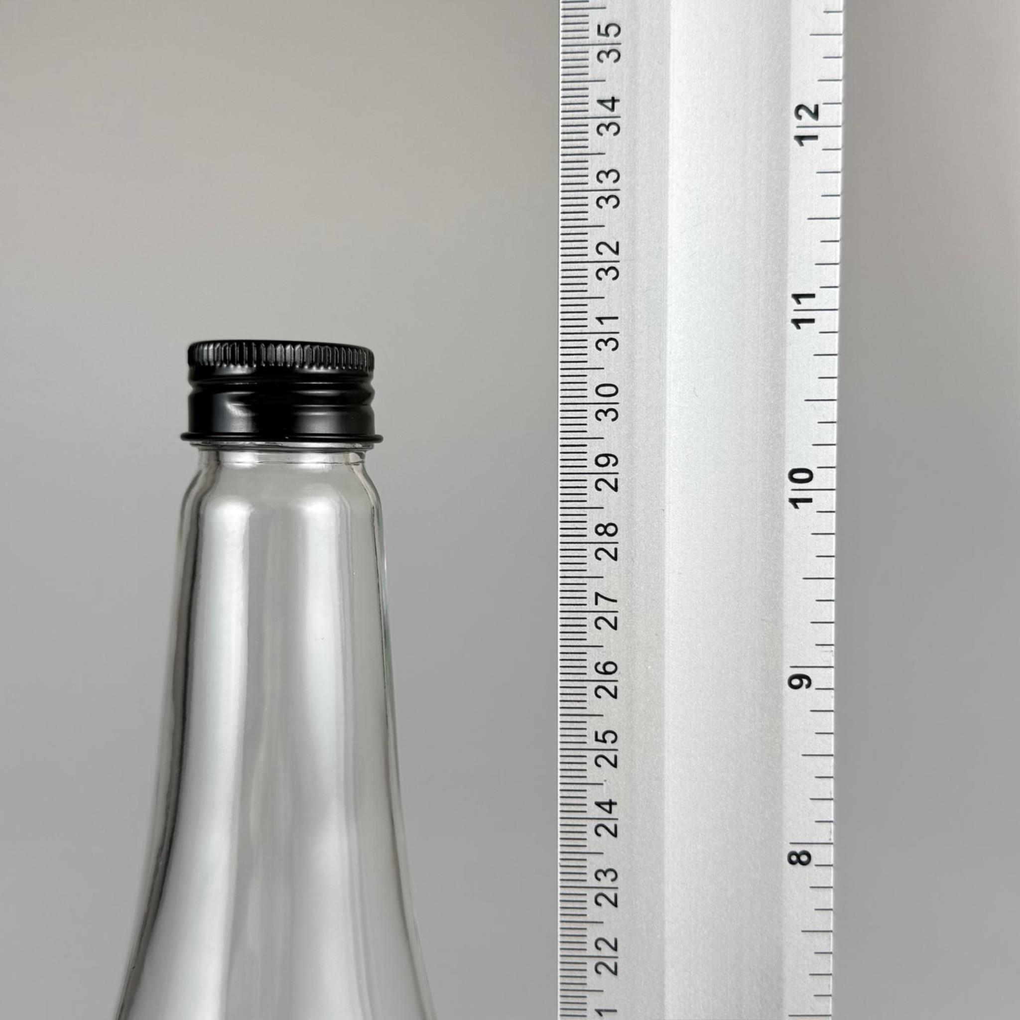 1000 ML LÜKS CAM SU ŞİŞESİ - 1000 CC BOŞ CAM SU ŞİŞELERİ - SİYAH ALÜMİNYUM METAL KAPAKLI (ELLE AÇILIP KAPANABİLİR) - RESTORAN, CAFE, OTEL VS İÇİN PREMİUM CAM ŞİŞE