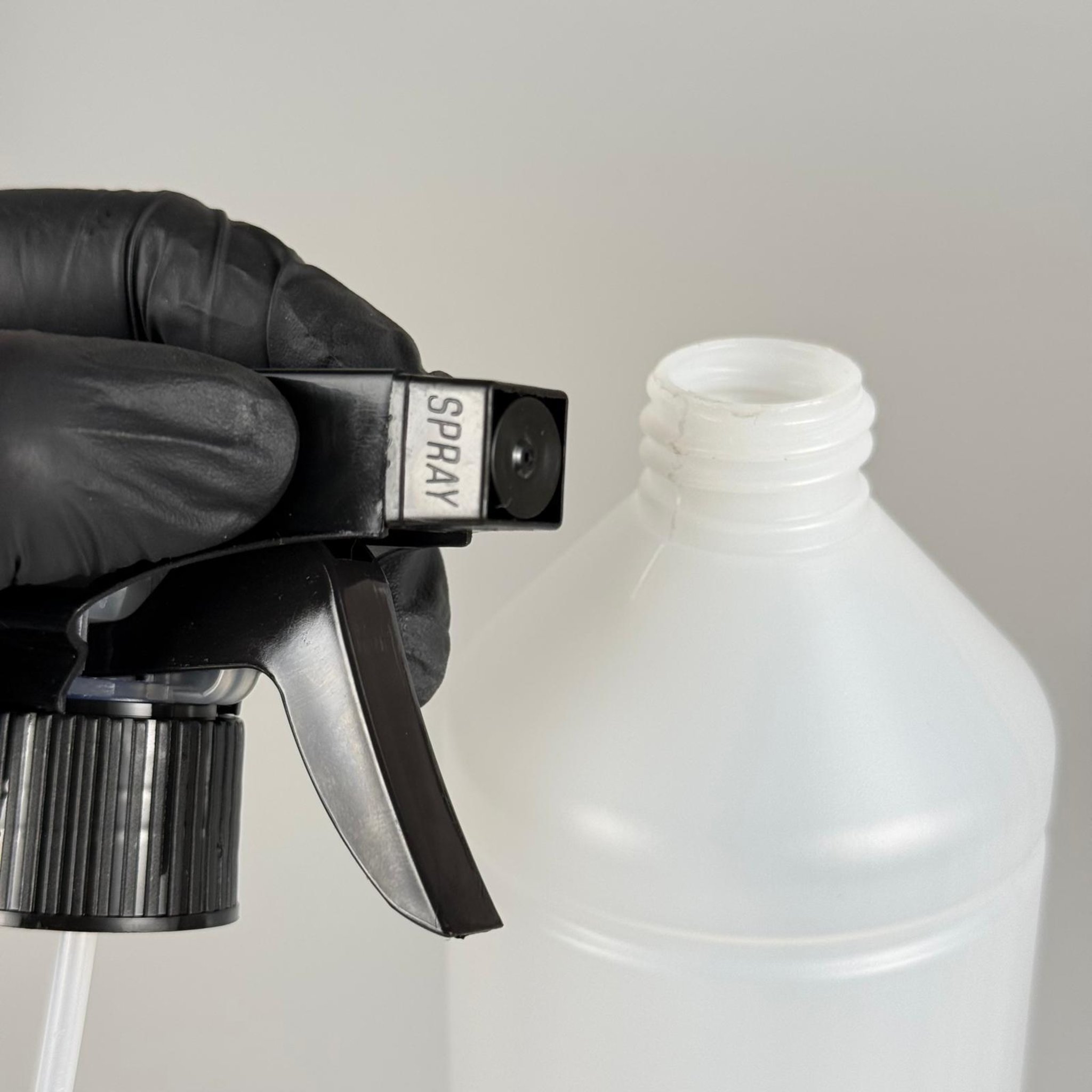 1000 CC TİNER ŞİŞESİ - SİYAH TRİGER TETİK SPREYLİ - 1000 ML KİMYASALA DAYANIKLI PLASTİK ŞİŞE - 1 LT POLİETİLEN ŞİŞE - UZUN