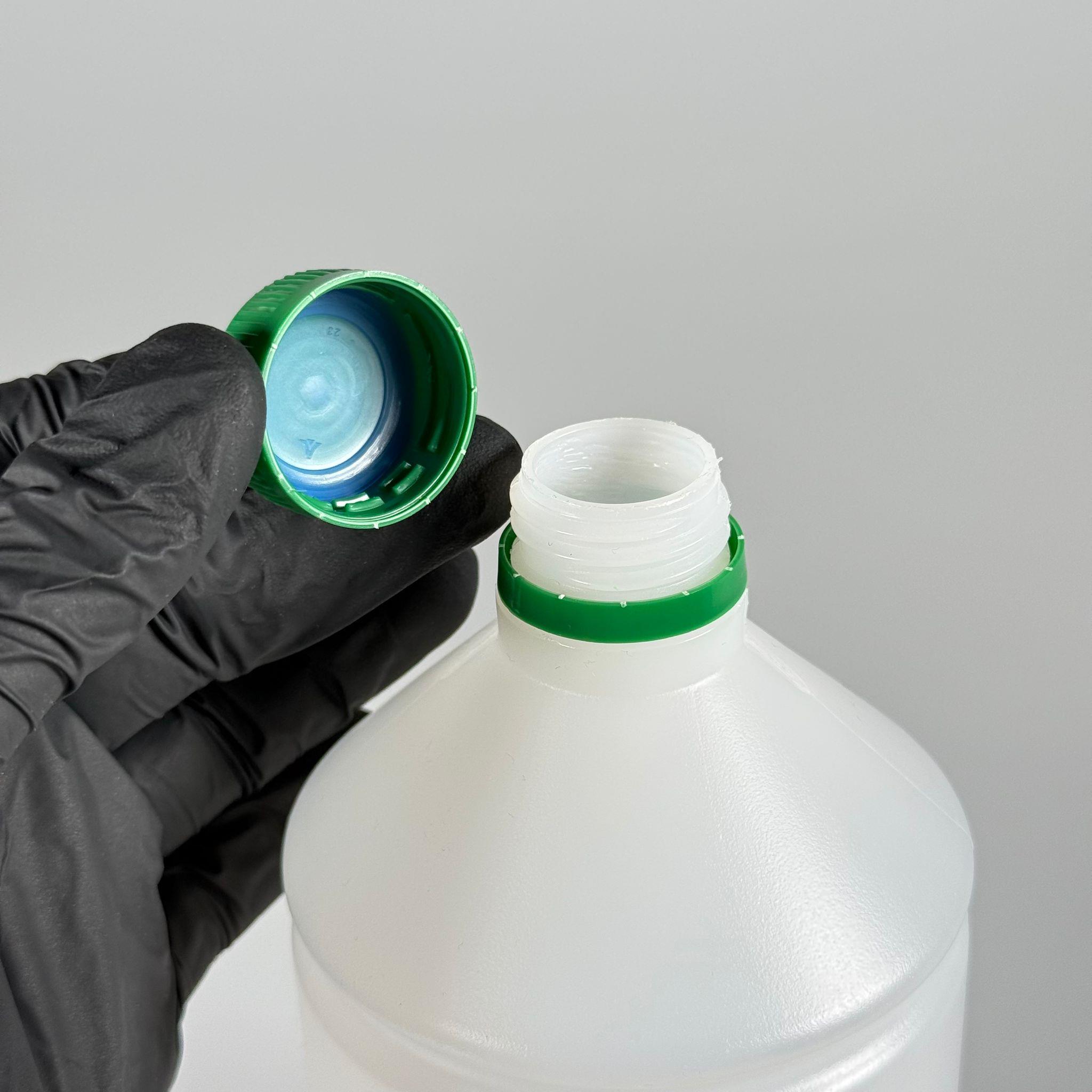 1000 CC TİNER ŞİŞESİ - YEŞİL KİLİTLİ KAPAKLI - 1000 ML KİMYASALA DAYANIKLI PLASTİK ŞİŞE - 1 LT POLİETİLEN ŞİŞE