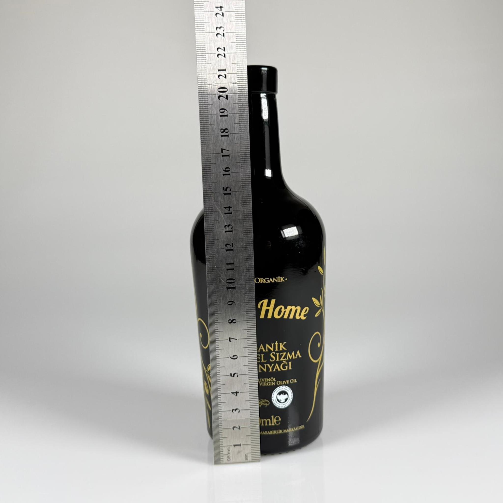 500 CC SİYAH OLİVE YAZI CAM ZEYTİNYAĞ ŞİŞESİ - GEÇME AĞIZ - 500 ML YAĞDANLIK BASKILI CAM ŞİŞE