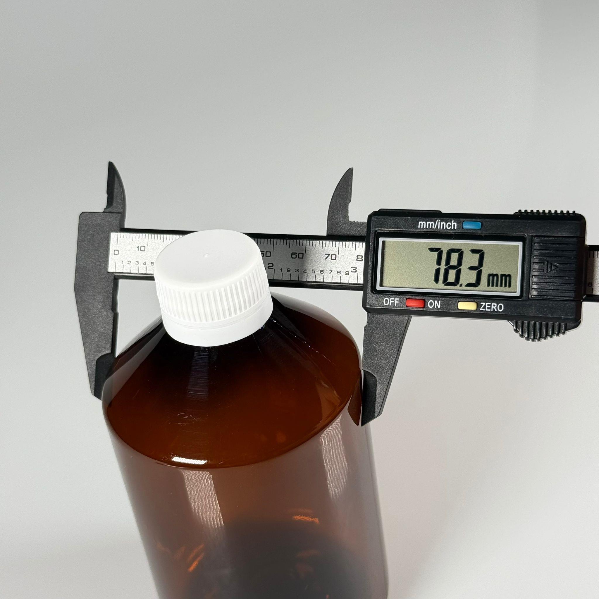 500 CC AMBER SERT PLASTİK ŞİŞE - BEYAZ KİLİTLİ KAPAKLI  - 500 ML KAHVERENGİ PET ŞİŞE