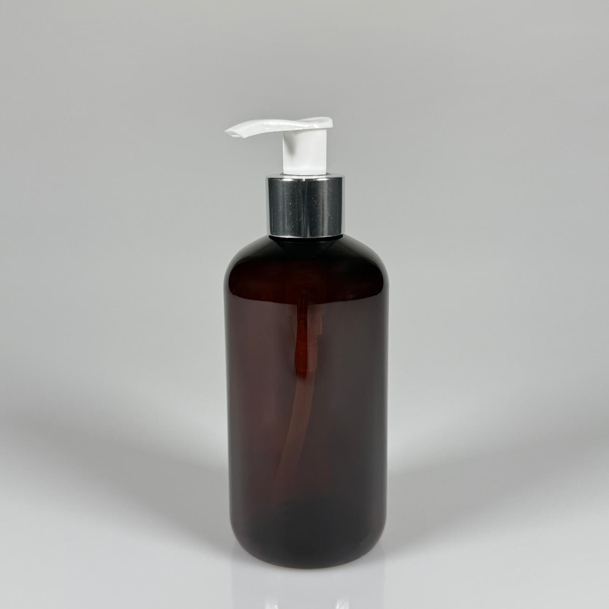 250 CC AMBER ŞİŞE - GÜMÜŞ POMPALI - 250 ML POMPALI PLASTİK ŞİŞE - ZEYNEP MODEL PET ŞİŞE