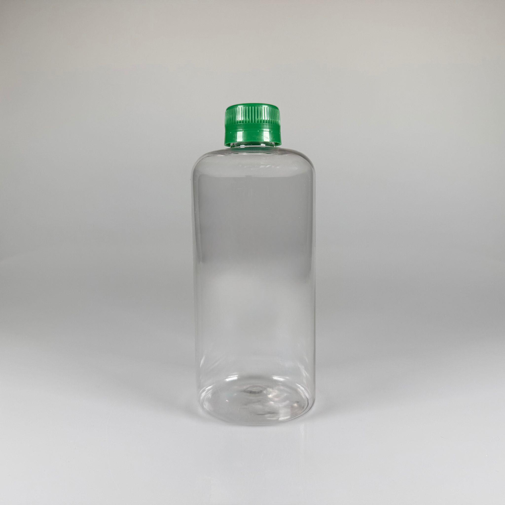 500 CC UZUN SİLİNDİR PET ŞİŞE KALIN (26 GR) - YEŞİL KİLİTLİ KAPAKLI - 28 AĞIZ - 500 ML PET ŞİŞE