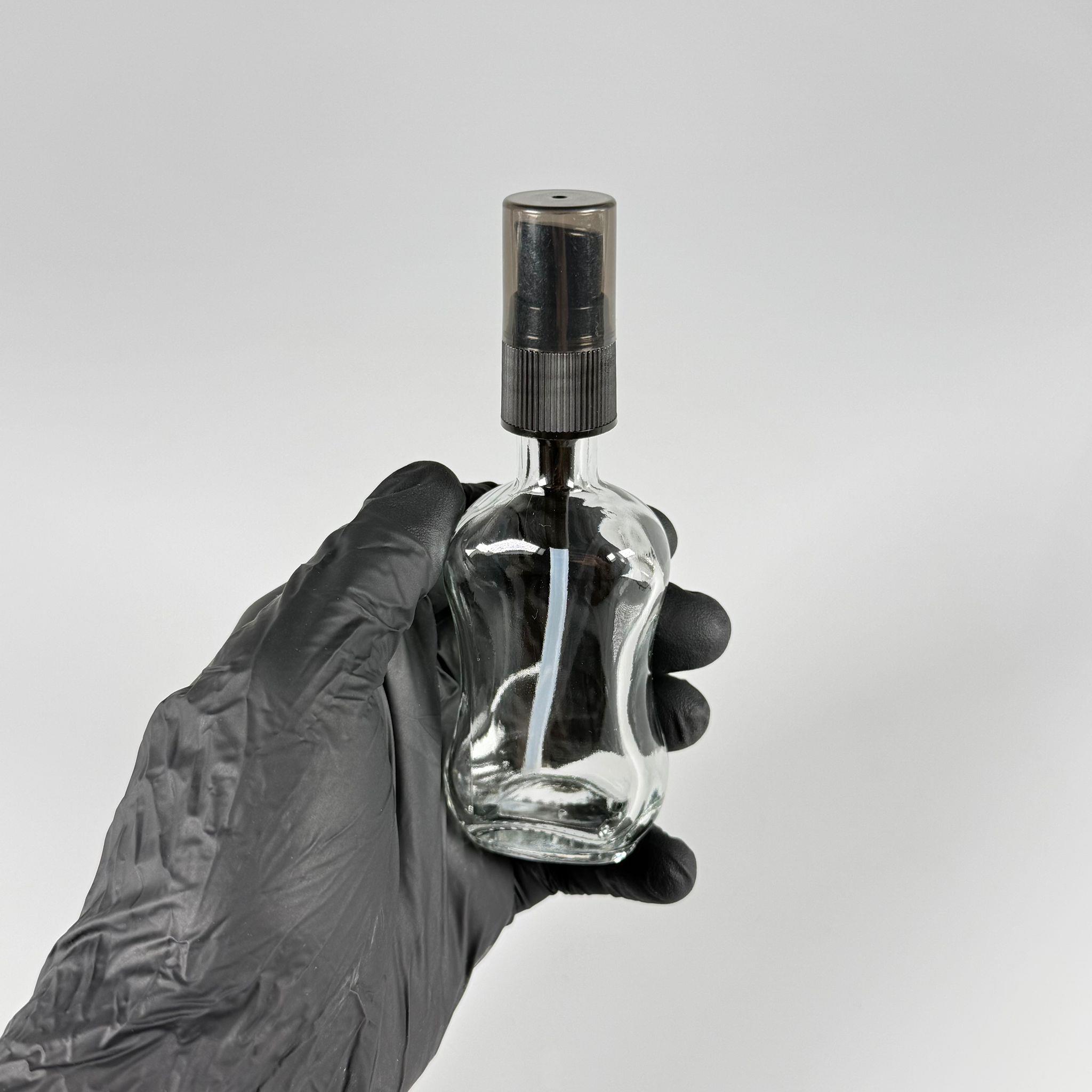 50 CC BOĞAZLI İNCE BELLİ CAM ŞİŞE - SİYAH LOSYON POMPALI - 50 ML PRESTİJLİ ŞİŞE