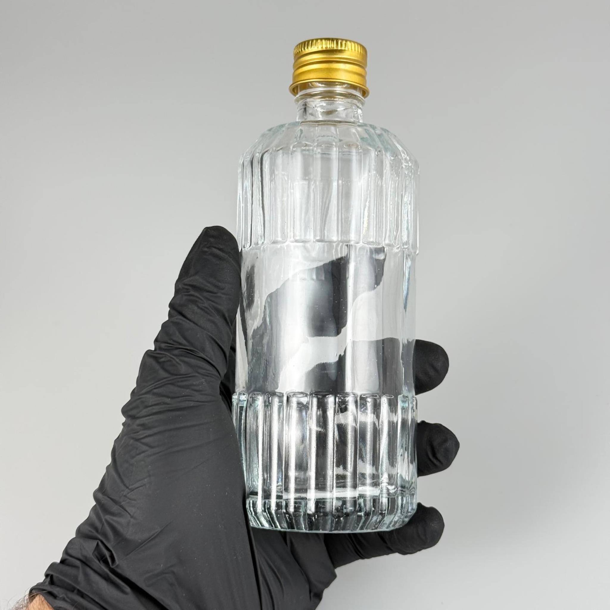 200 CC SİLİNDİR ZÜMRÜT MODEL CAM ŞİŞE - 24 AĞIZ + KÖPÜK CONTALI GOLD METAL ALÜMİNYUM KAPAK - 200 ML ZÜMRÜT CAM ŞİŞELERİ