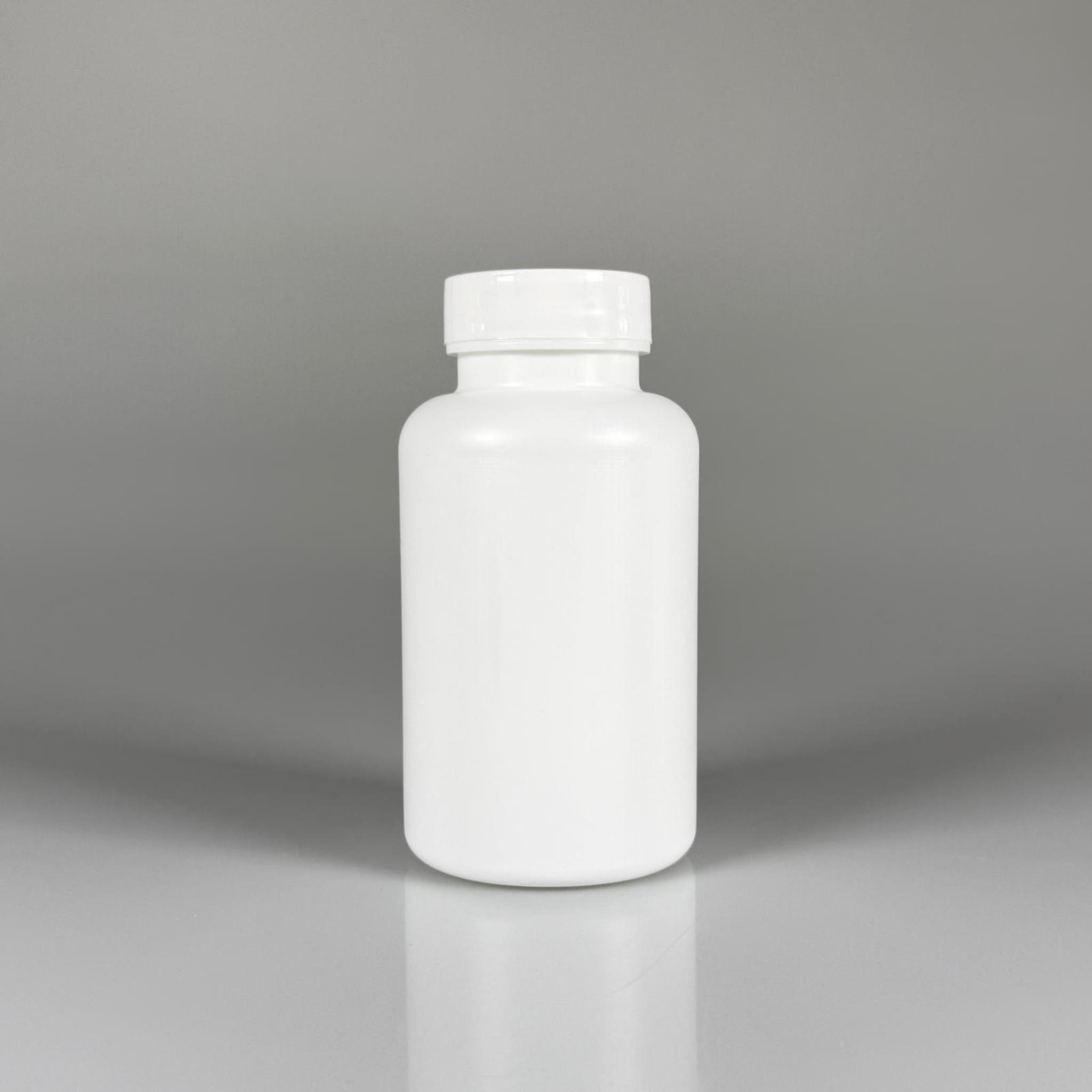 200 CC BEYAZ PE POLİETİLEN TABLET ŞİŞESİ (20 GR) - BEYAZ KAPAKLI - 200 ML KAPSÜL KUTUSU - İLAÇ ŞİŞESİ - MEDİKAL HAP ŞİŞESİ - FARMASÖTİK KAVANOZ