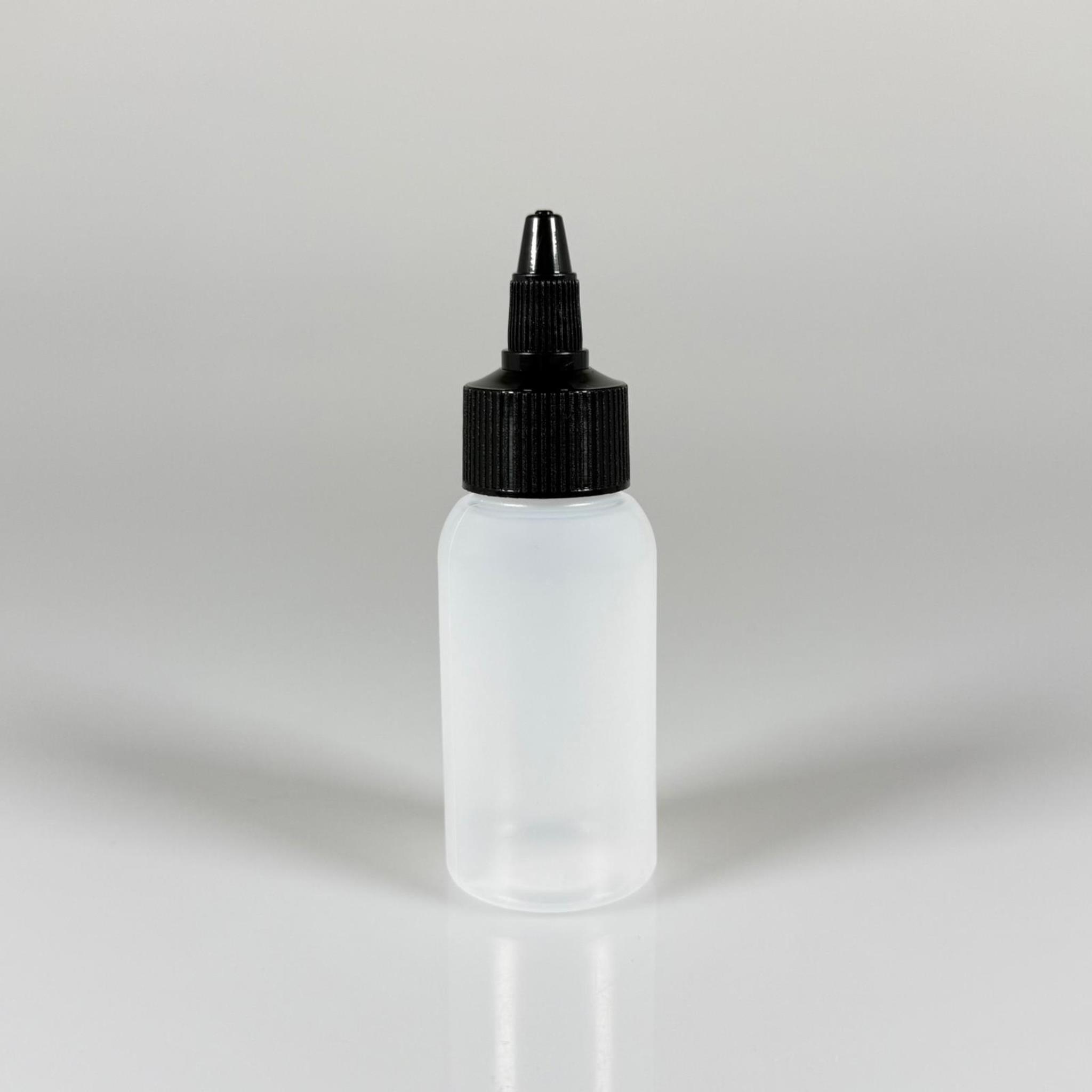 50 ML SIKILABİLİR YUMUŞAK POLİETİLEN PE PLASTİK ŞİŞE - SİYAH TWİST AKITICI SOS KAPAKLI - 50 cc sos, yağ, kartuş, mürekkep vb için boş şişeler