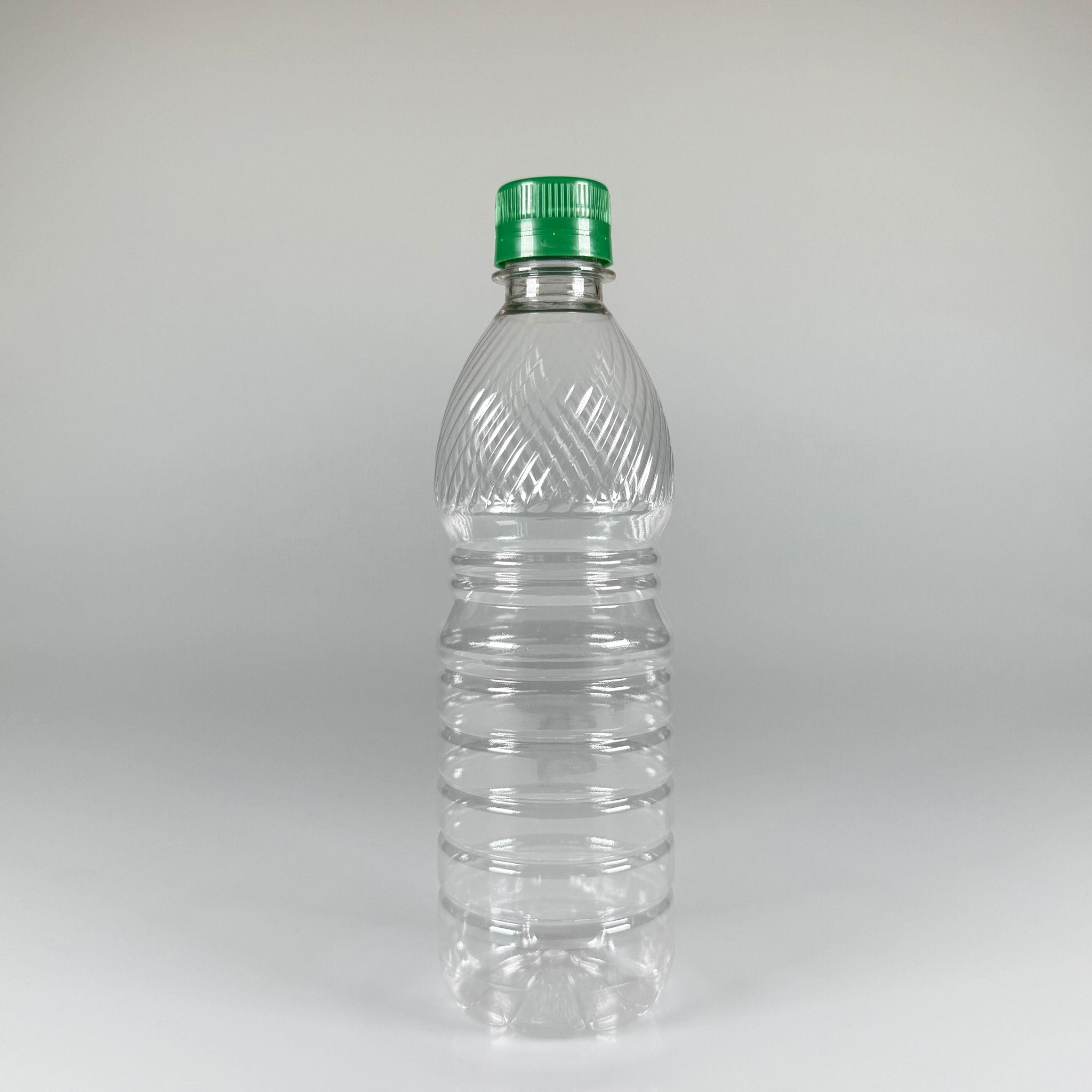 0,5 LT KİLİTLİ KAPAKLI PET ŞİŞE - YEŞİL KAPAKLI 500 CC BOŞ PET ŞİŞE