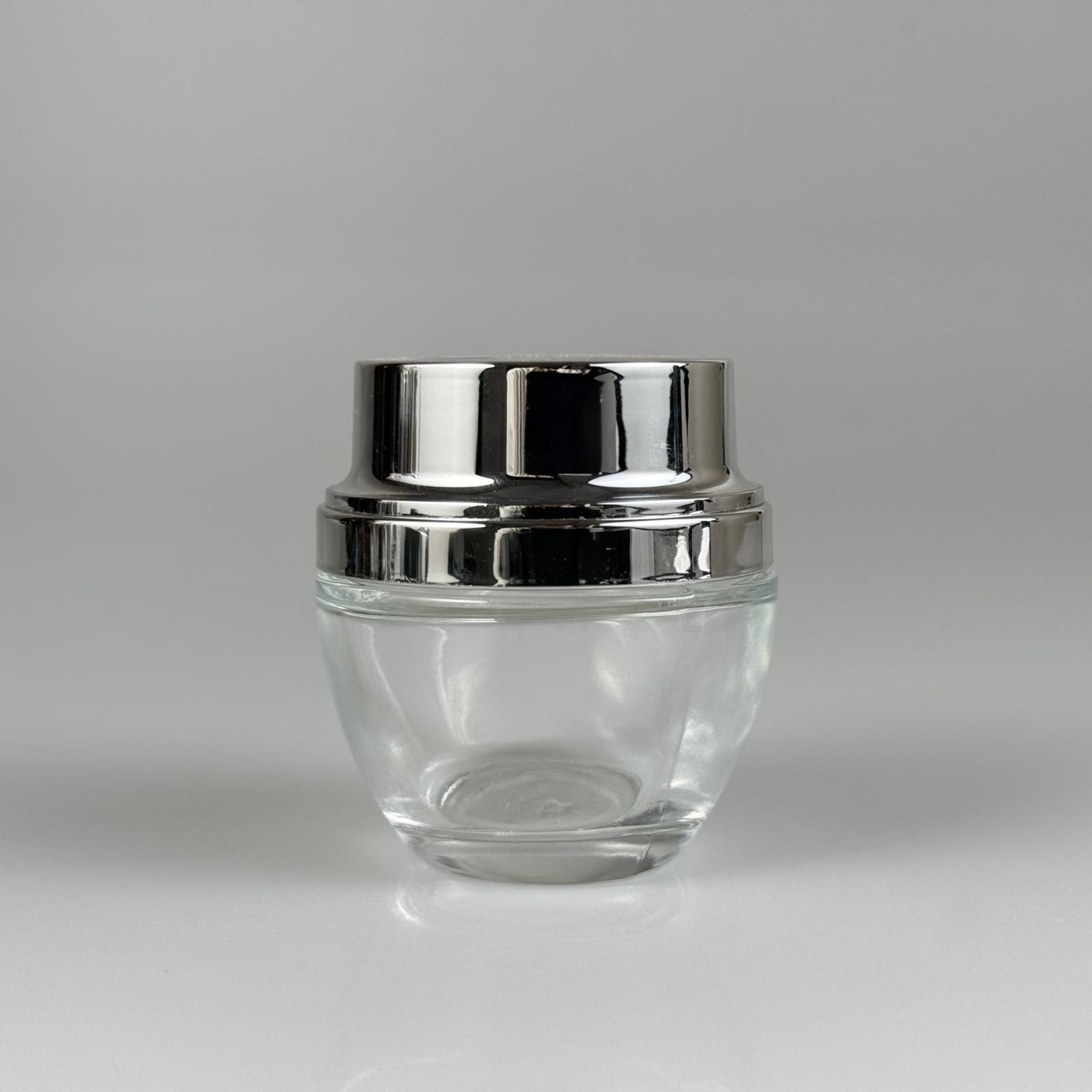50 ML ROMA KAVANOZ - GÜMÜŞ METAL KAPAKLI TIPALI BOŞ LÜX TAKIM KREM KAVANOZU