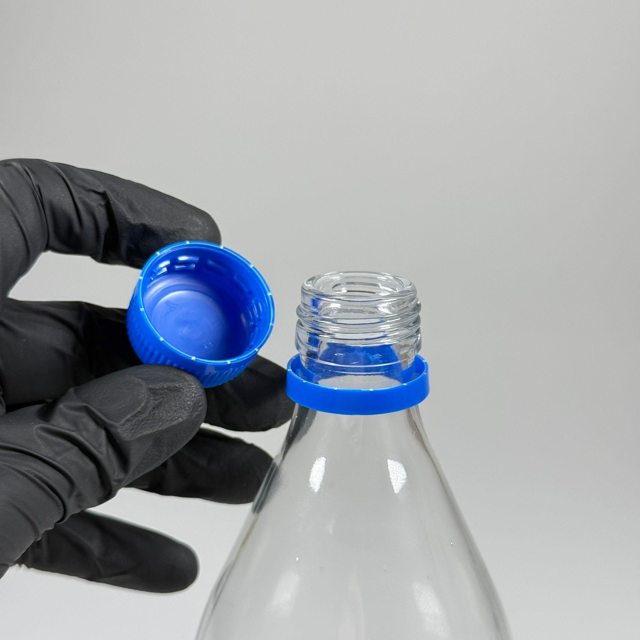 750 CC CAM ŞİŞE - MAVİ KİLİTLİ KAPAKLI - 750 ML CAM ŞİŞE