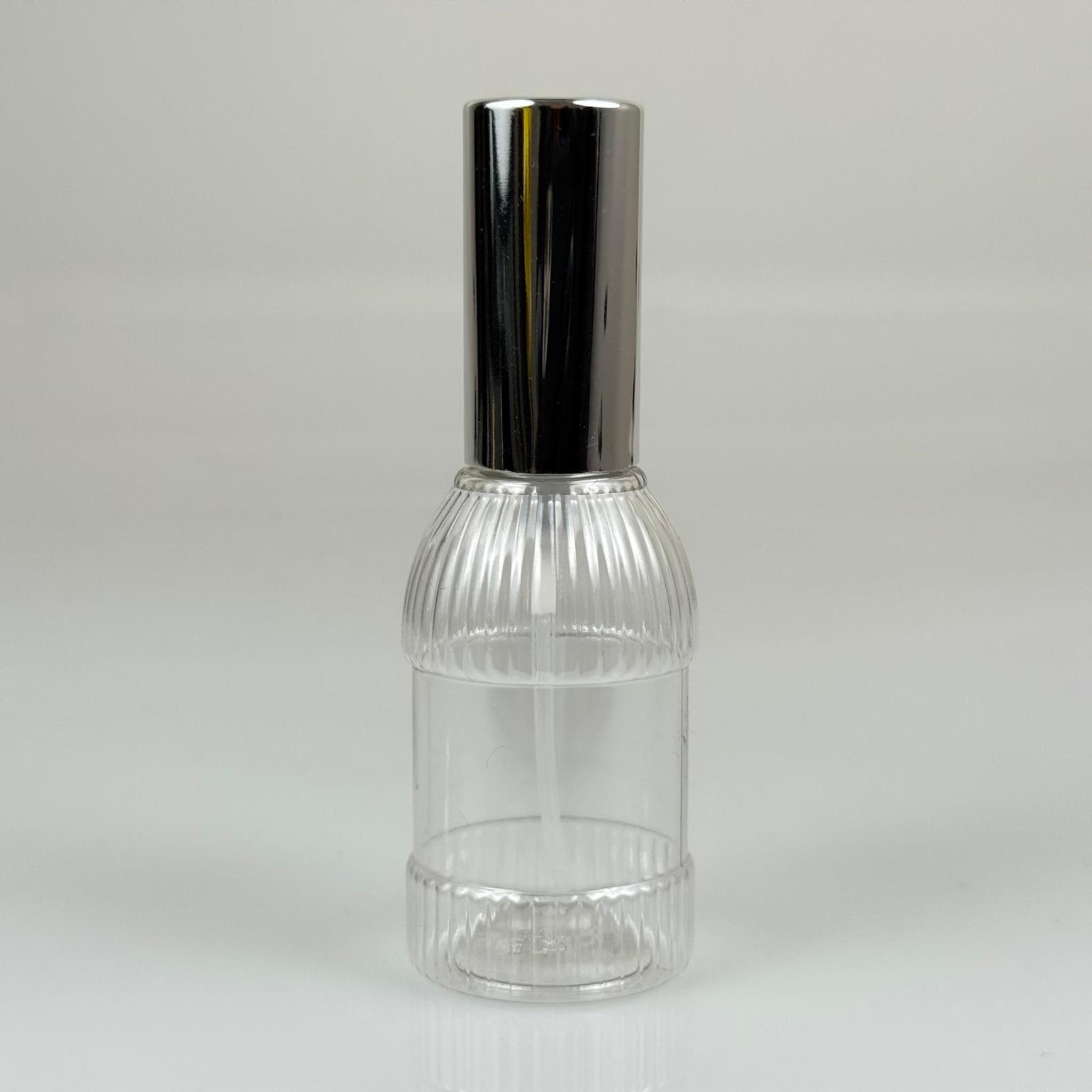 50 ML PET KOLONYA, PARFÜM VB ŞİŞELERİ - METAL ALÜMİNYUM GÜMÜŞ KAPAK + VİDALI SPREY + 50 CC MANDALİNA MODEL ŞİŞE SET TAKIM