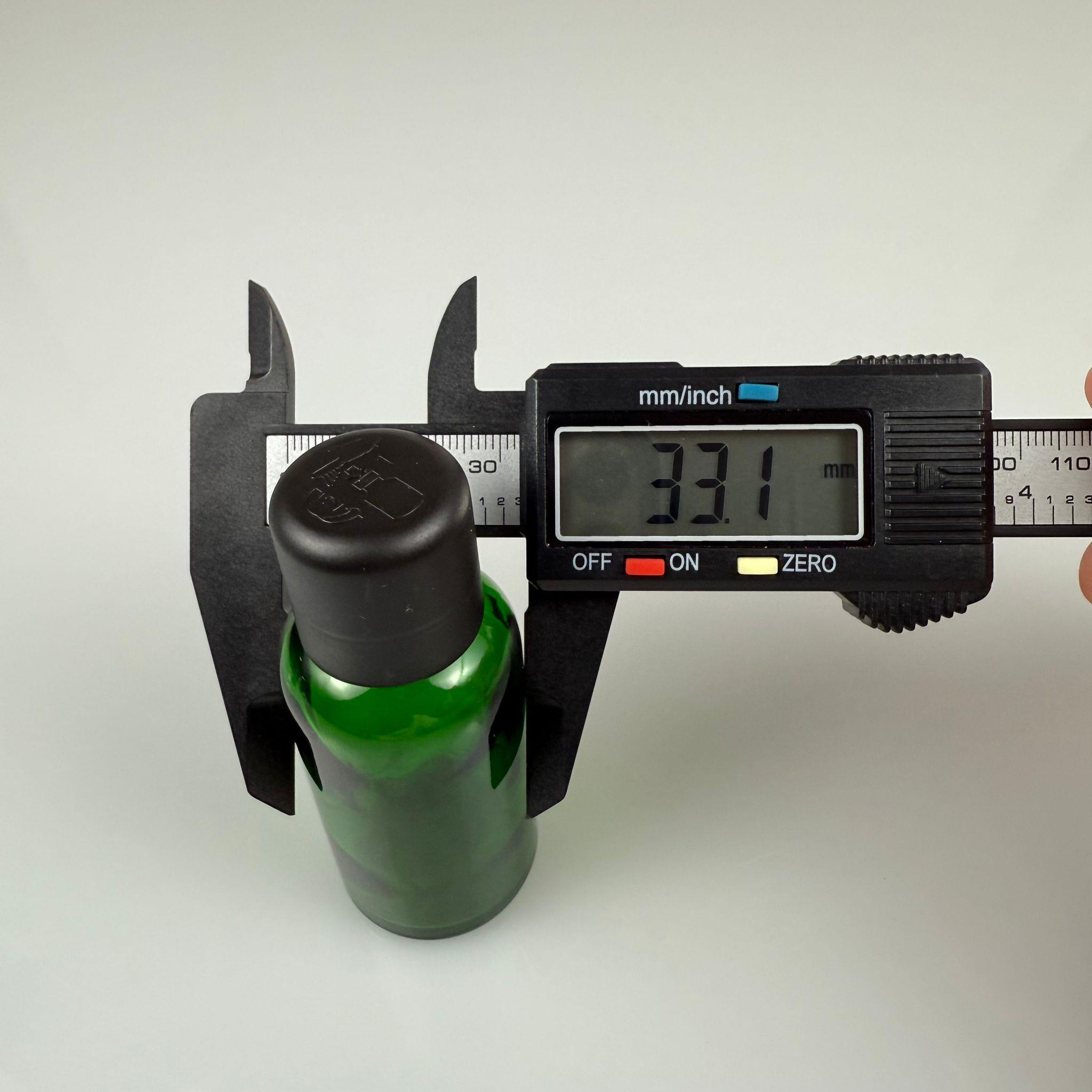 30 CC YEŞİL CAM ŞİŞE + İÇTEN DAMLALIKLI ÇOCUK KİLİTLİ SİYAH KAPAK - YEŞİL 30 ML KİLİT KAPAKLI DAMLATMALI ŞİŞE