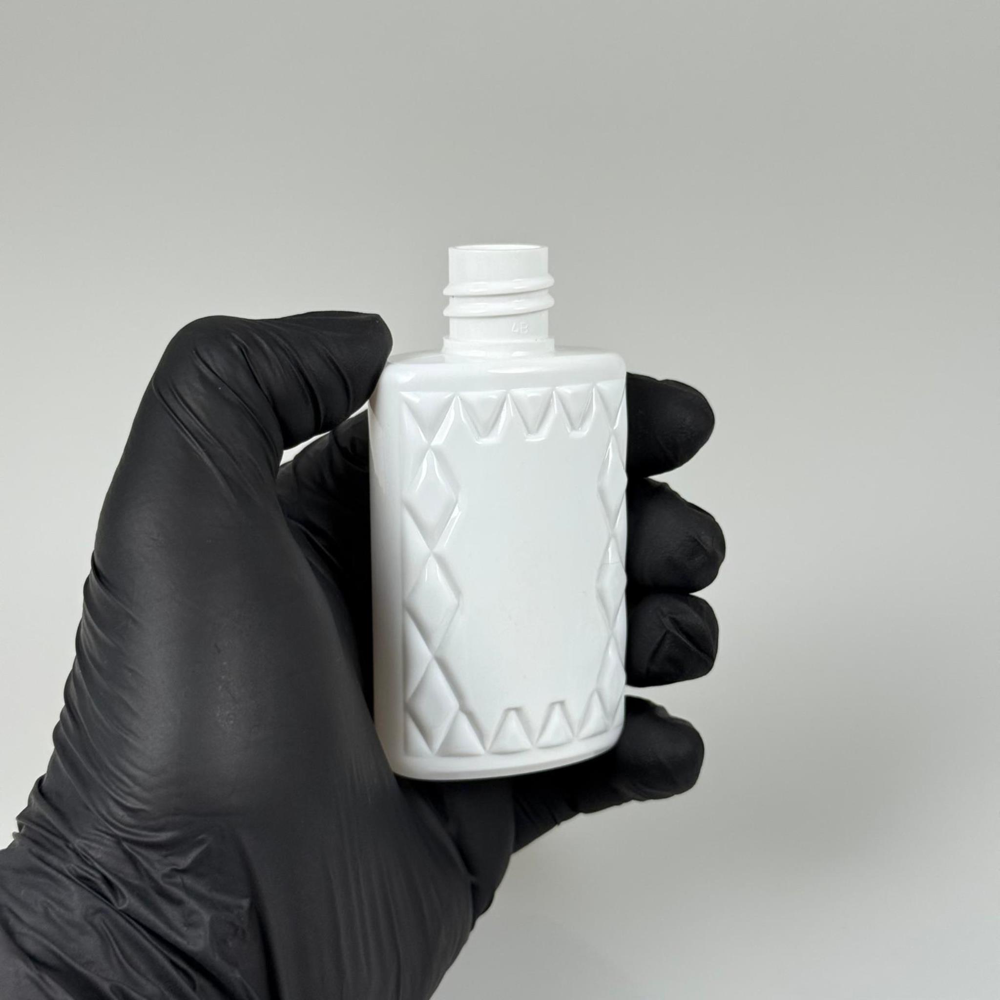 50 CC BEYAZ PET KÖŞELİ PARFÜM ŞİŞESİ - 18 AĞIZ - 50 ML PLASTİK PARFÜM - KOLONYA ŞİŞESİ