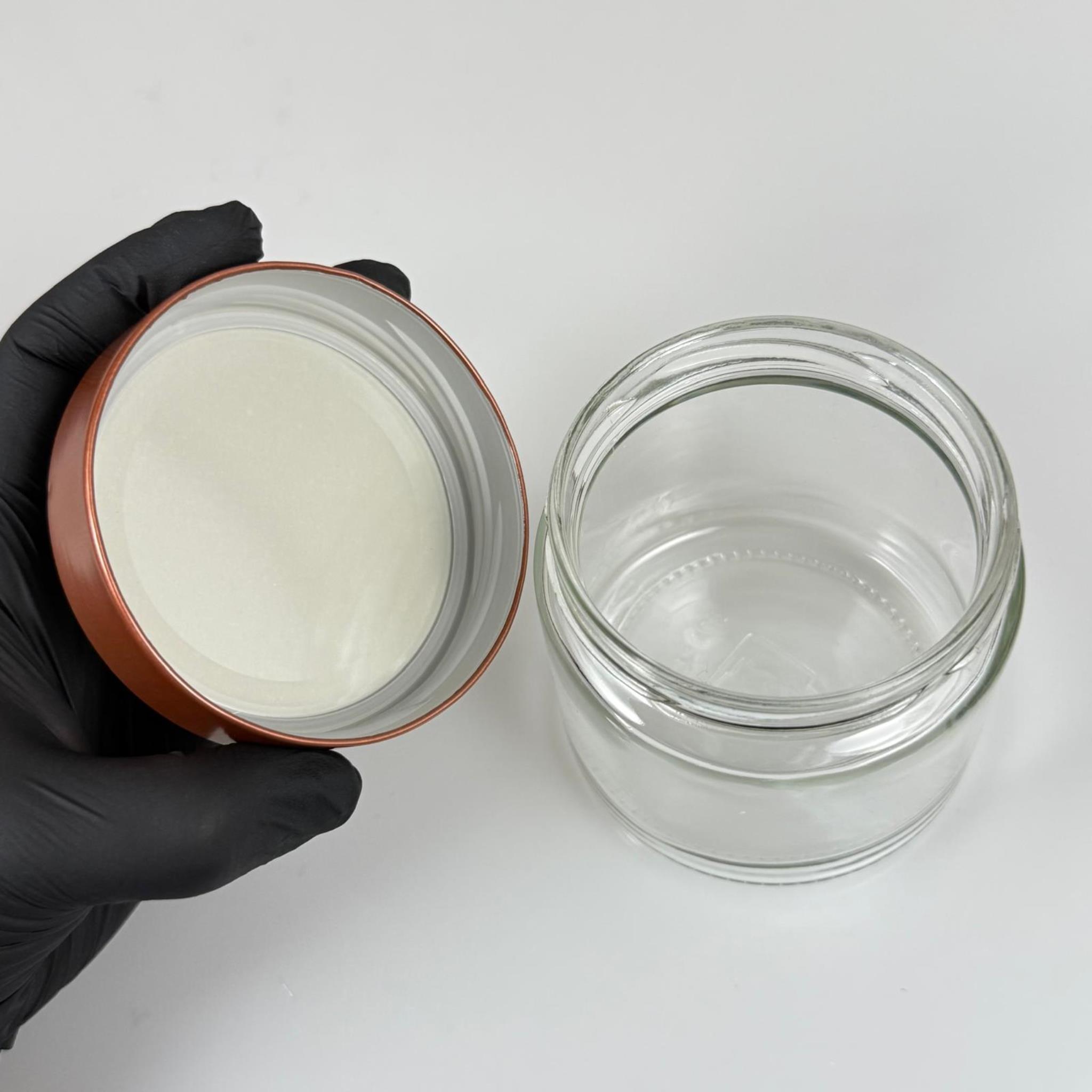 370 CC ALMAN KAVANOZ - BRONZ KAPAKLI - 370 ML DERİN KAPAKLI CAM KAVANOZ