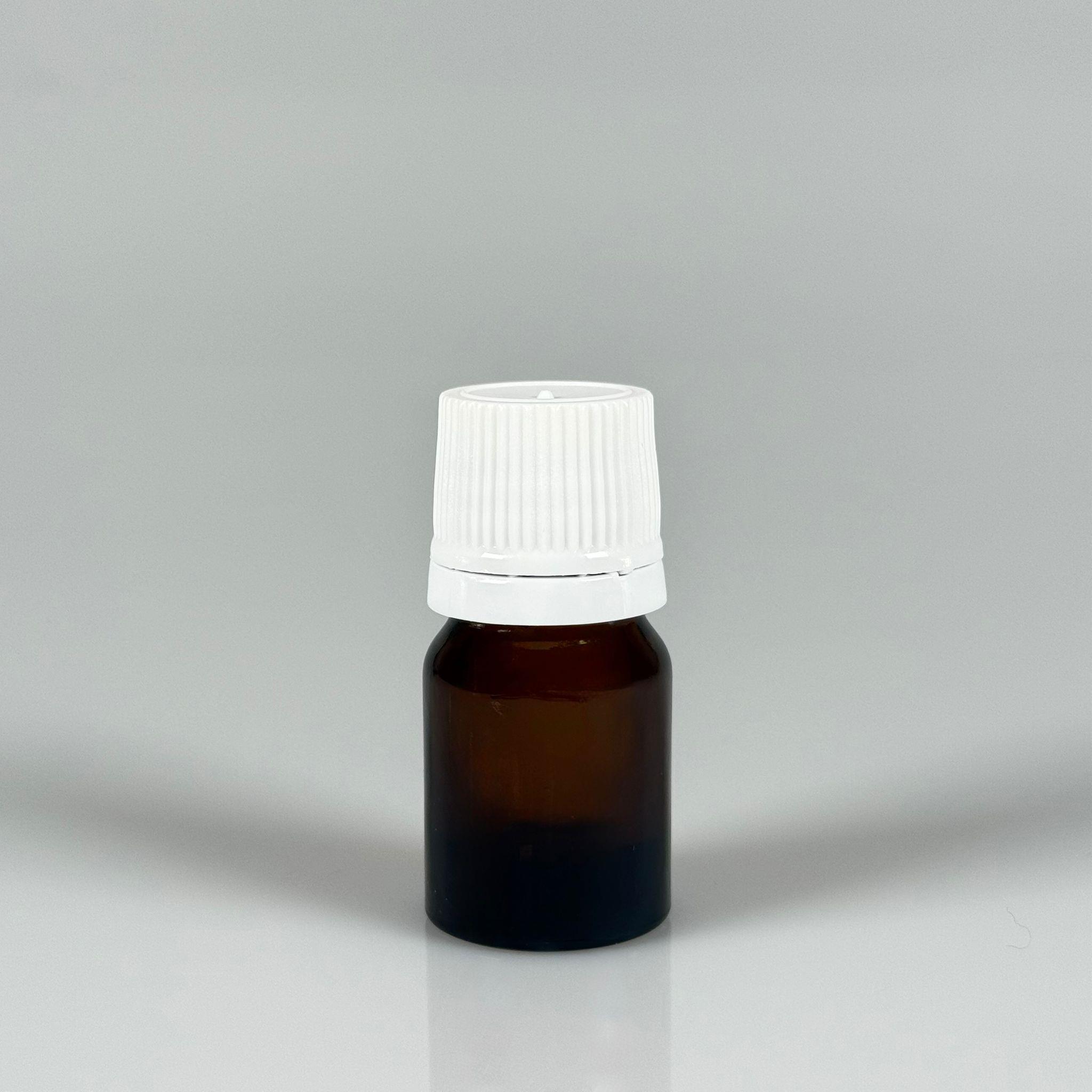 3 CC CAM AMBER KAHVERENGİ KİLİTLİ, KENDİNDEN CONTALI BEYAZ KAPAKLI - 3 ML DAR AĞIZLI İLAÇ ŞİŞESİ