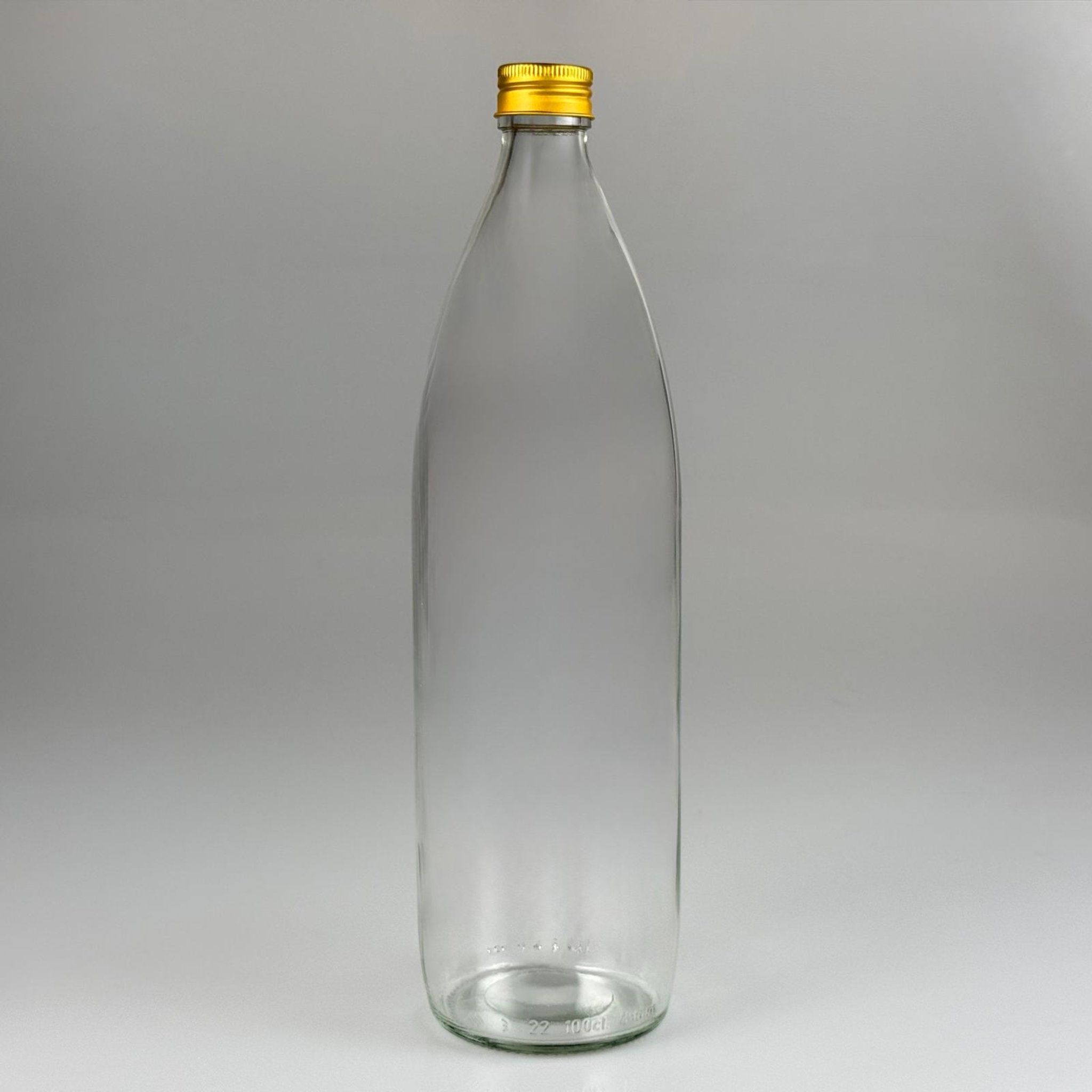 1000 ML LÜKS CAM SU ŞİŞESİ - 1000 CC BOŞ CAM SU ŞİŞELERİ - GOLD ALÜMİNYUM METAL KAPAKLI - RESTORAN, CAFE, OTEL VS İÇİN PREMİUM CAM ŞİŞE
