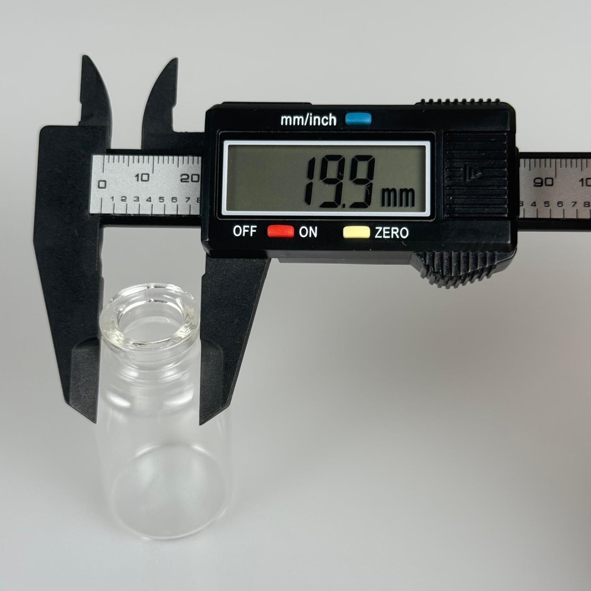 BOROSİLİKAT ŞEFFAF CAM ŞİŞE - 25 CC - 30/55 MM 20 MM