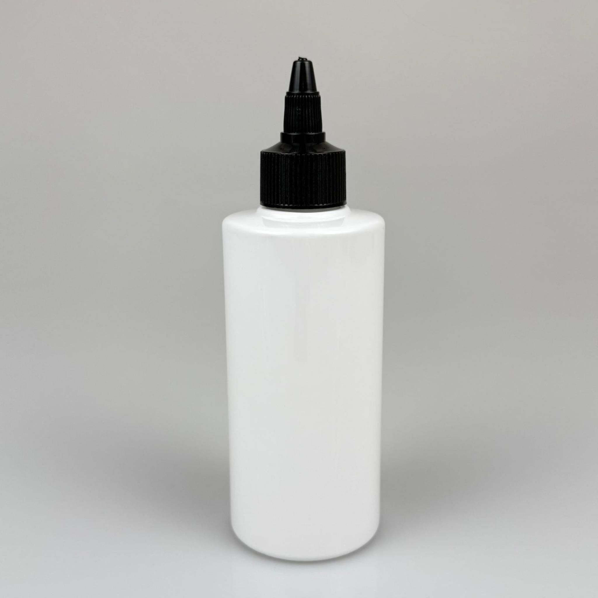 YAĞ, SOS, ACI SOS, SİRKE, SRIRACHA, MÜREKKEP, TUTKAL AKITICI VB BOŞ ŞİŞELERİ - SİYAH SİVRİ TWİST AKITICI KAPAK + 200 ML BEYAZ KÜT PET PLASTİK ŞİŞE TAKIM