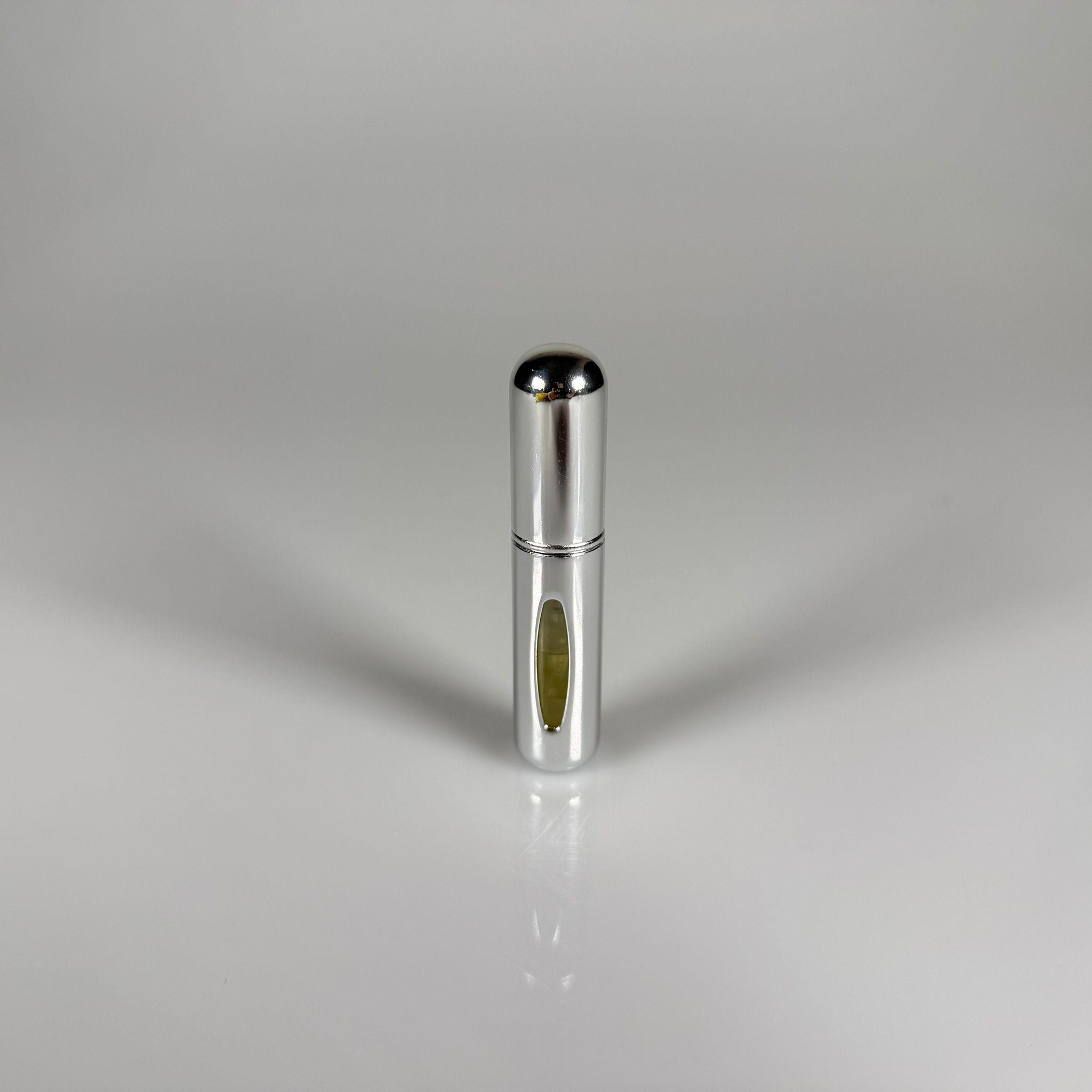 CEP PARFÜM ŞİŞESİ, ALTTAN DOLDURMA, 5 ML ATOMİZER FISFISLI MİNİ SEYAHAT PARFÜM ŞİŞESİ, 5 CC ALTTAN DOLDURULABİLİR MİNİ CEP PARFÜM ŞİŞESİ GÜMÜŞ