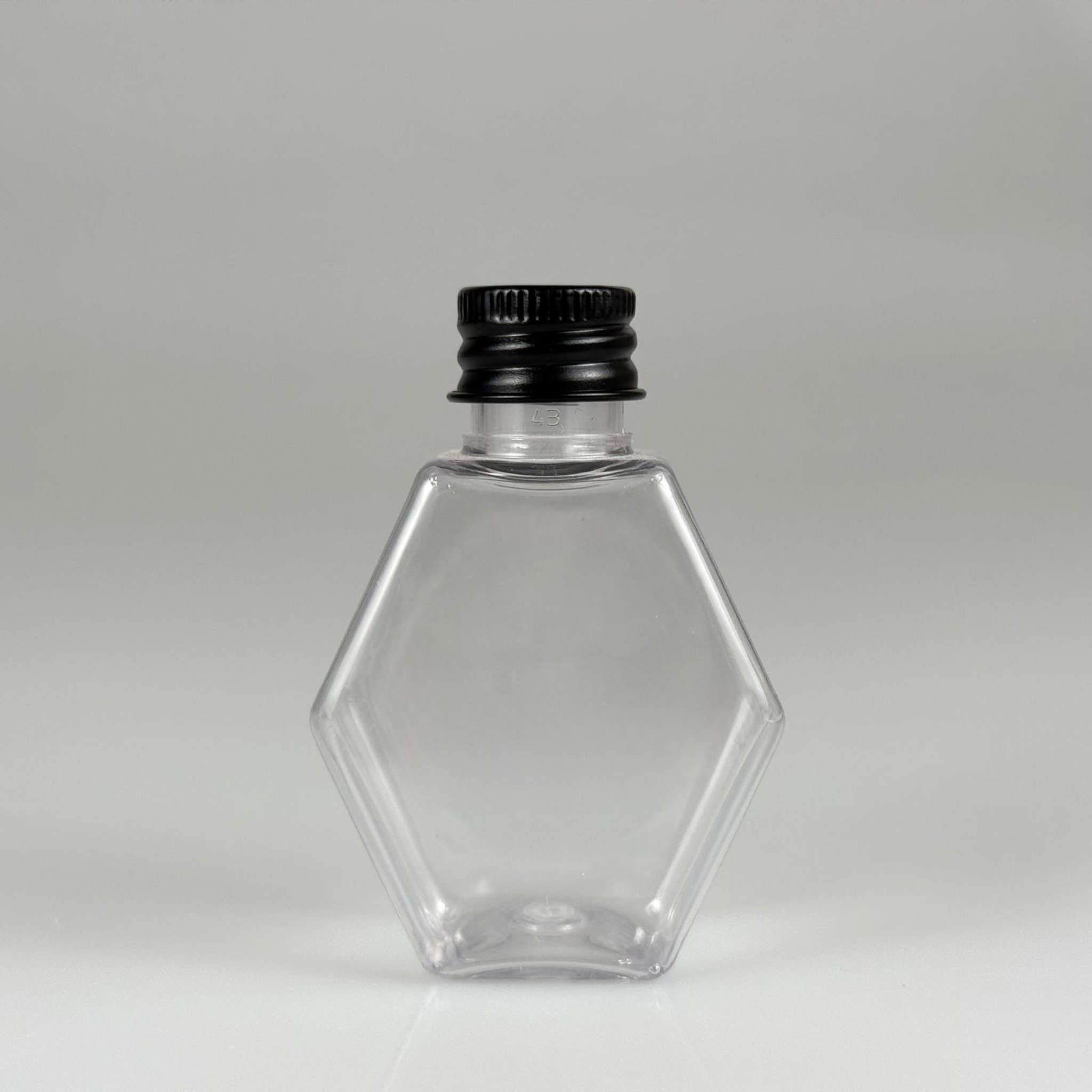 40 CC ALTIGEN PET ŞİŞE - KÖPÜK CONTALI SİYAH ALÜMİNYUM METAL KAPAKLI TAKIM - 40 ML ŞEFFAF PET ŞİŞE