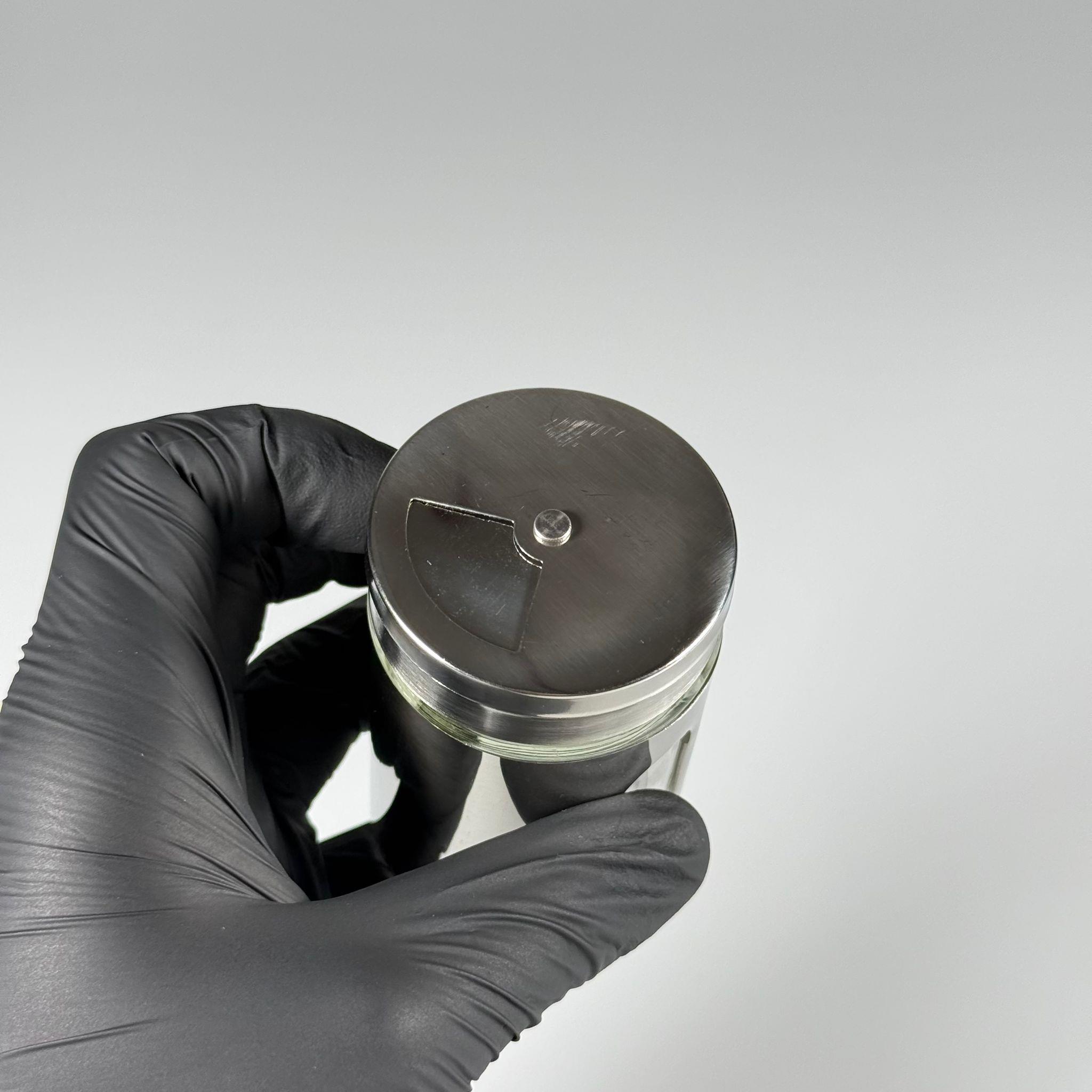 METAL BAHARATLIK (İÇİ CAM) - UFAK BOY - ÇELİK BAHARATLIK, TUZLUK