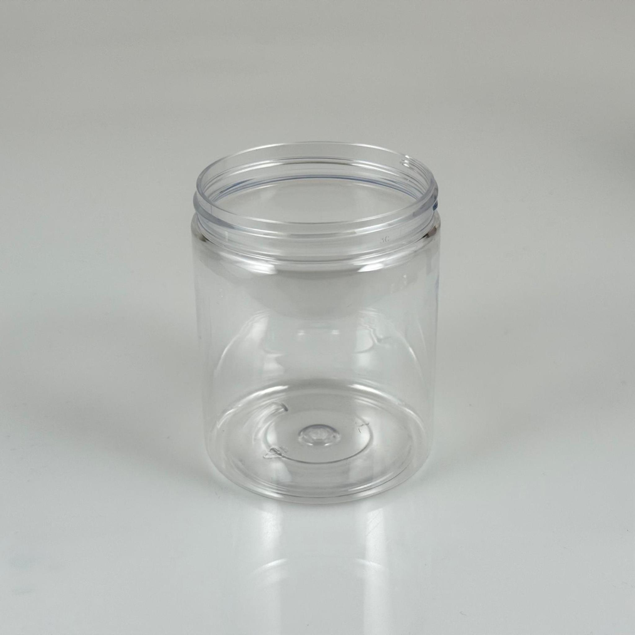 300 CC SERT PLASTİK ŞEFFAF KREM KAVANOZU KAPAKSIZ (70 AĞIZ) - 300 ML PLASTİK KAVANOZ