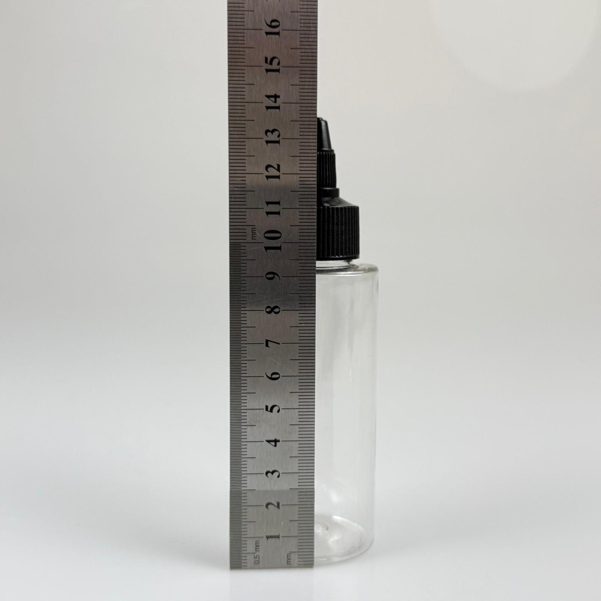 YAĞ, SOS, ACI SOS, SİRKE, SRIRACHA, MÜREKKEP, TUTKAL AKITICI VB BOŞ ŞİŞELERİ - SİYAH SİVRİ TWİST AKITICI KAPAK + 100 ML KÜT SERT PET PLASTİK ŞİŞE TAKIM