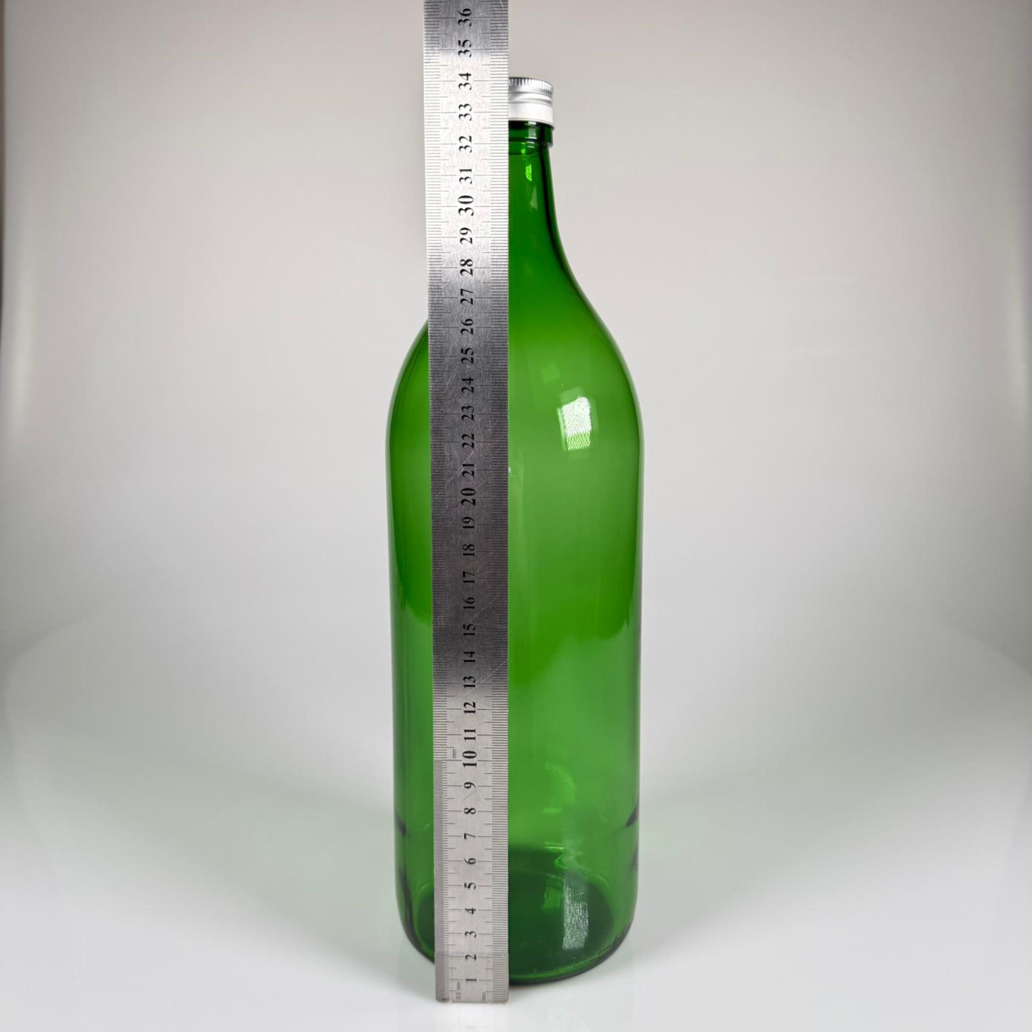 2000 CC YEŞİL CAM ŞİŞE - GÜMÜŞ METAL ALÜMİNYUM KAPAKLI - 2000 ML YAĞ ŞİŞESİ - SİRKE ŞİŞESİ - 2 LİTRE CAM ŞİŞE