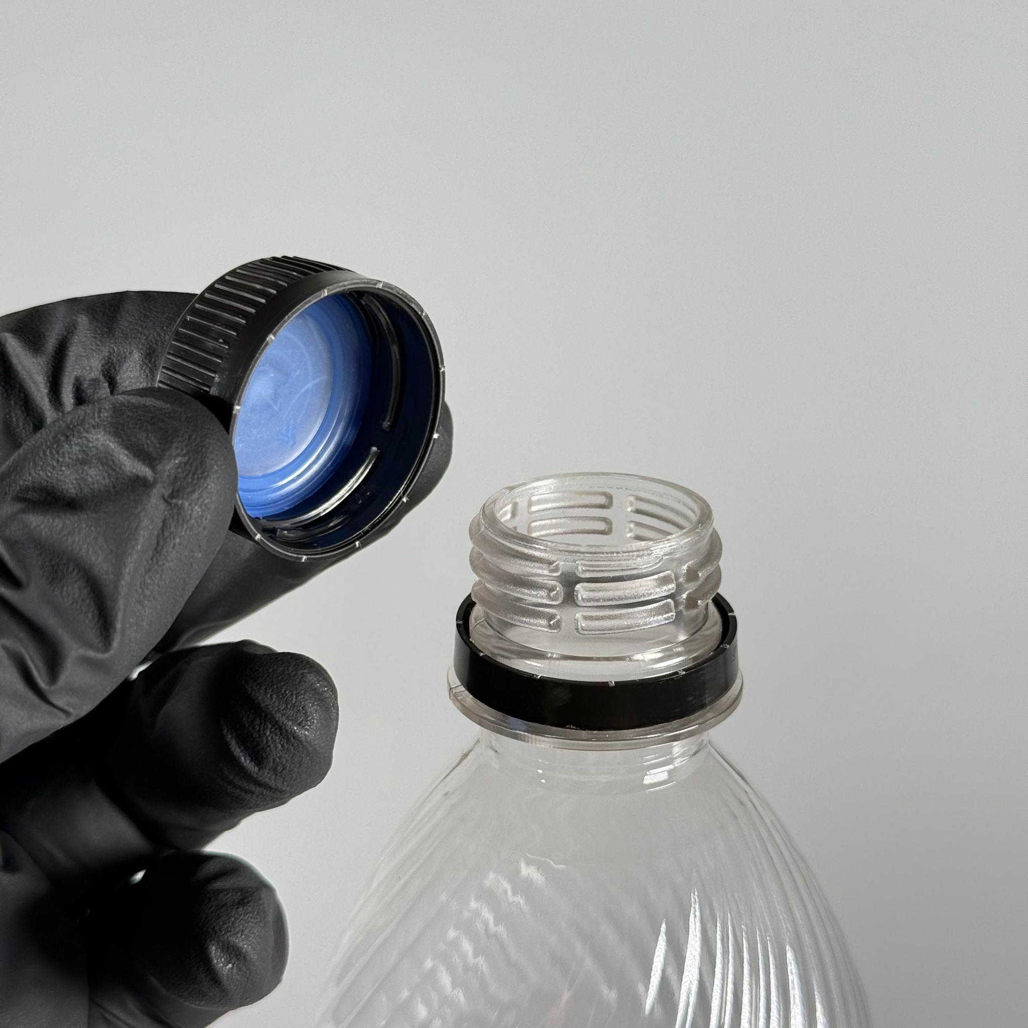 0,75 LT KİLİTLİ KAPAKLI PET ŞİŞE - SİYAH KAPAKLI 750 ML BOŞ PET ŞİŞE