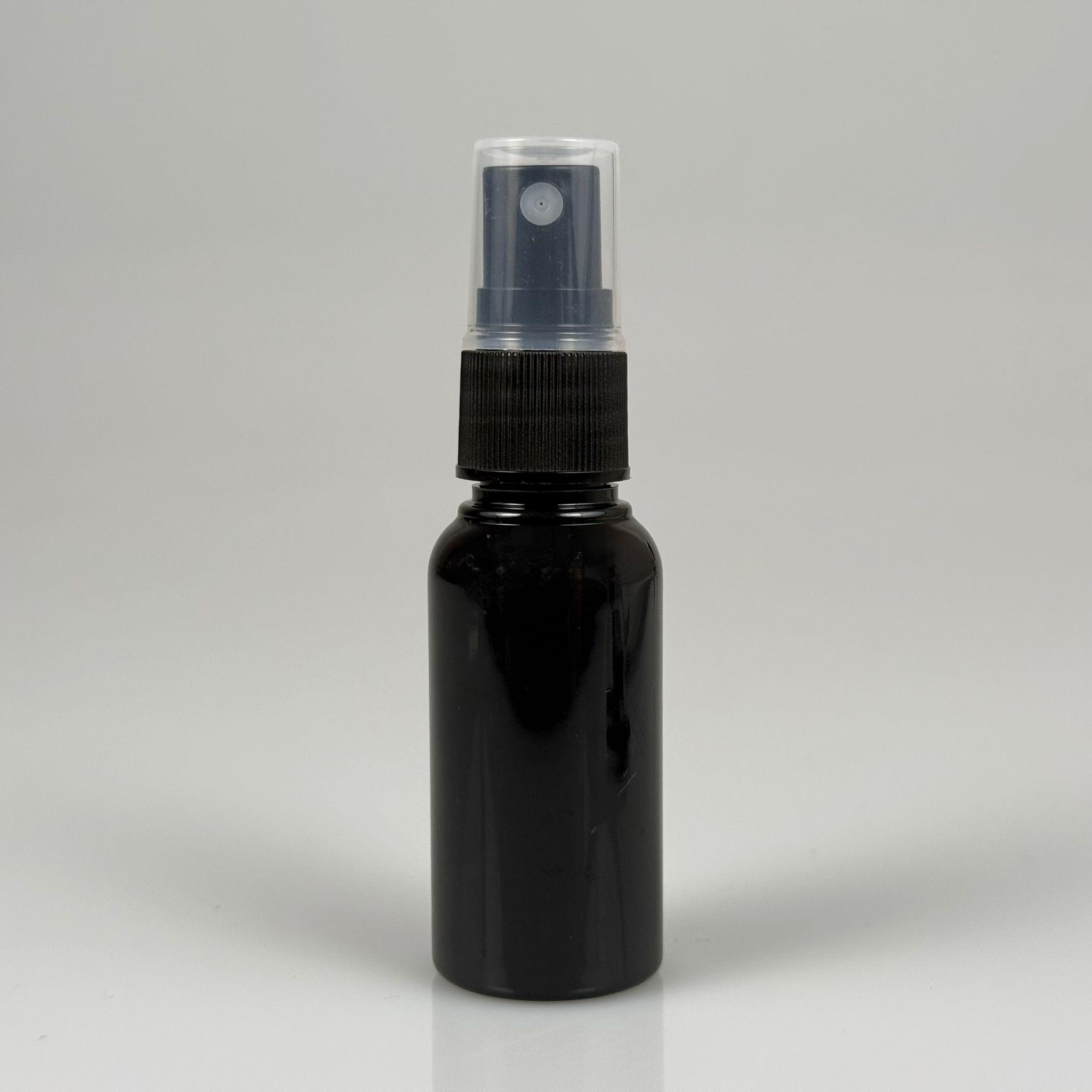 30 CC SİYAH PET ŞİŞE (8 GR) - SİYAH SPREYLİ - 30 ML SİYAH SERT PLASTİK ŞİŞE