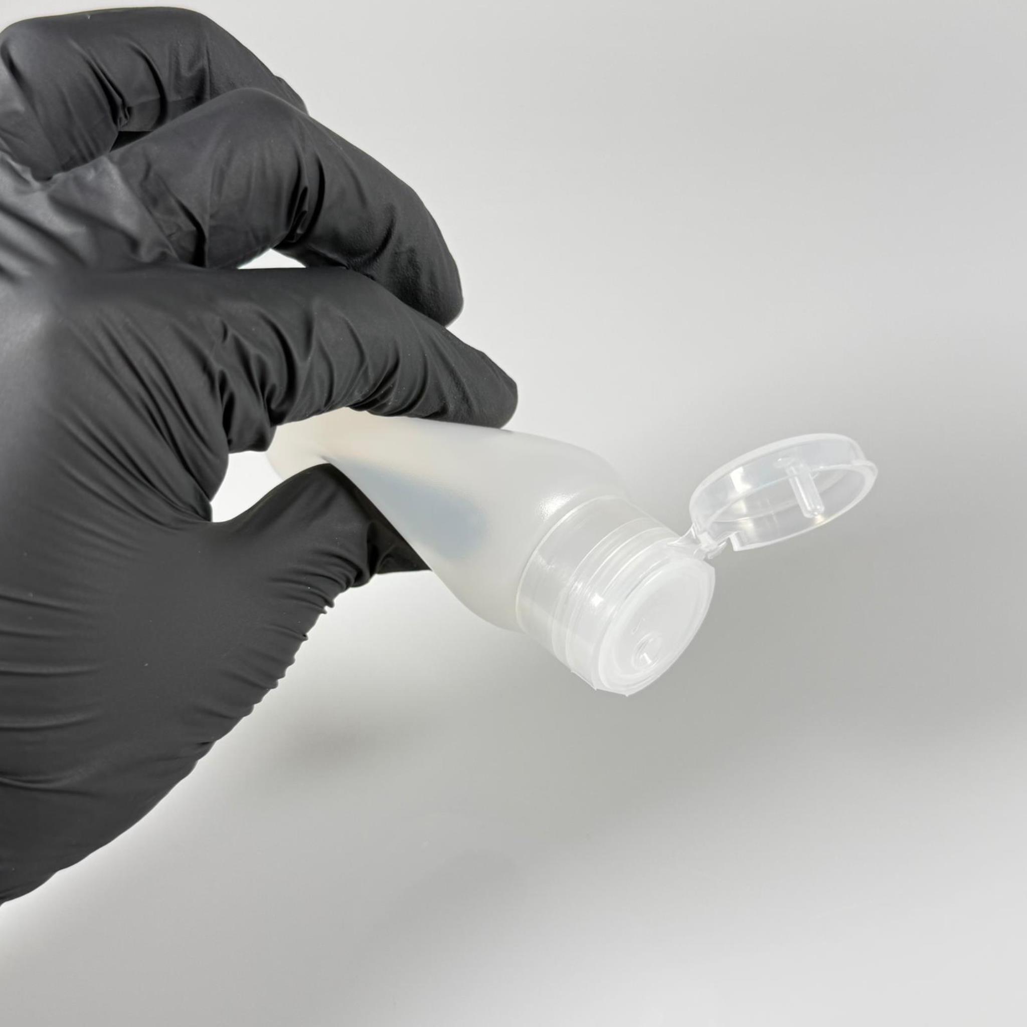 50 ML SIKILABİLİR YUMUŞAK POLİETİLEN PE PLASTİK ŞİŞE - ŞEFFAF FLİPTOP AKITICI ŞAMPUAN KAPAKLI - 50 cc sos, yağ, kartuş, mürekkep vb için boş şişeler