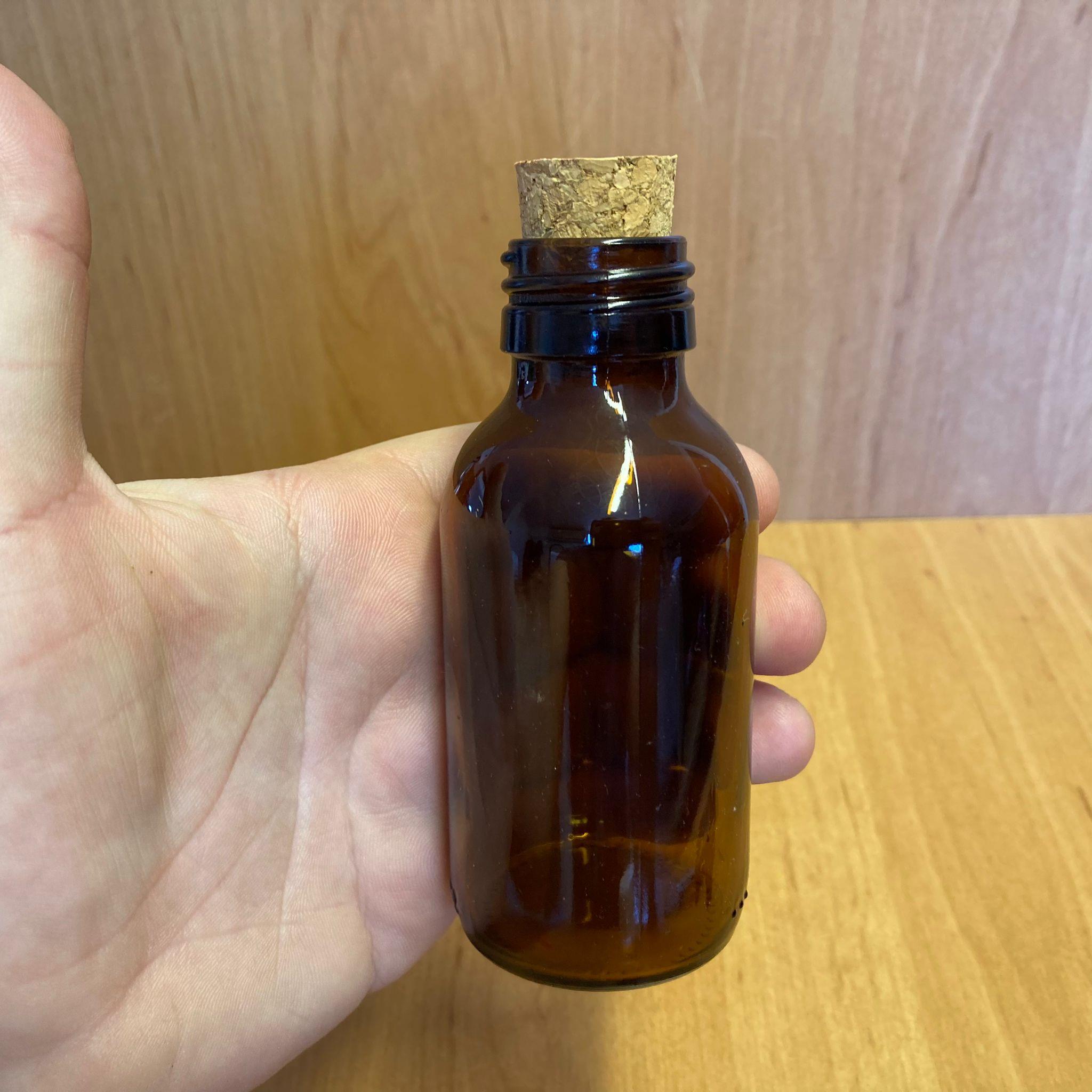 100 CC AMBER CAM ŞİŞE -  MANTAR TIPALI  - 100 ML MANTAR TIPALI KAHVERENGİ ŞİŞE