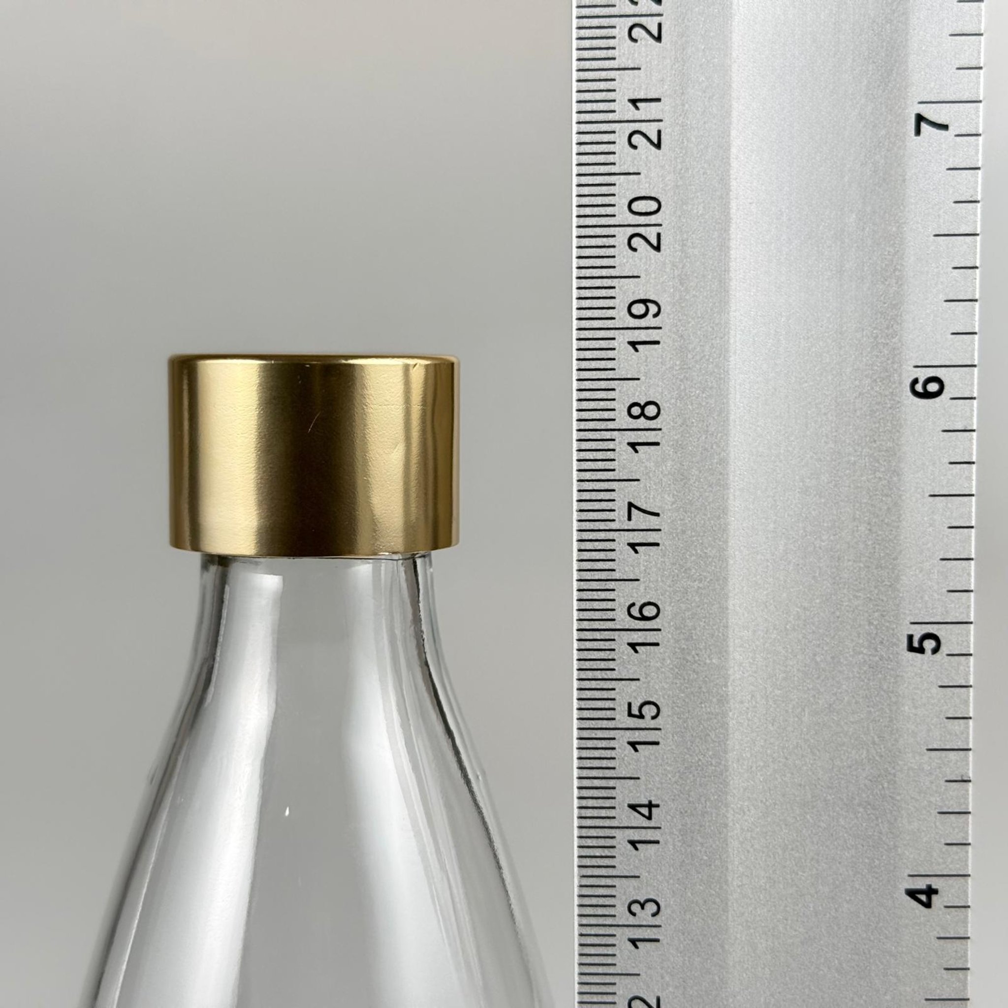 330 CC CAM ŞİŞE + ALÜMİNYUM KAPLAMALI GOLD KAPAKLI + DAMLALIKLI KOLONYA TIPALI TAKIM - 330 ML ŞİŞE