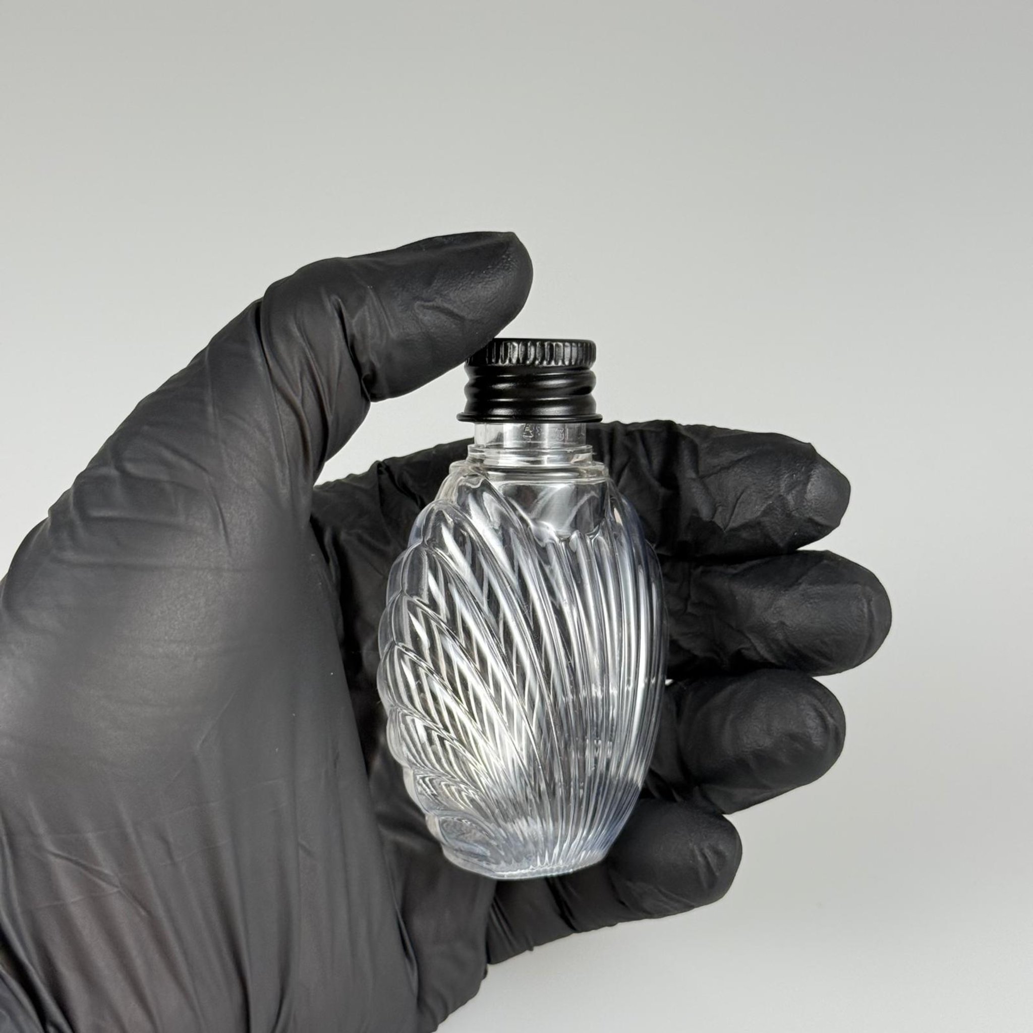 40 CC ŞEFFAF İSTİRİDYE PET ŞİŞE + KÖPÜK CONTALI SİYAH ALÜMİNYUM METAL KAPAKLI TAKIM - 40 ML KAPAKLI CAMPET ŞİŞE