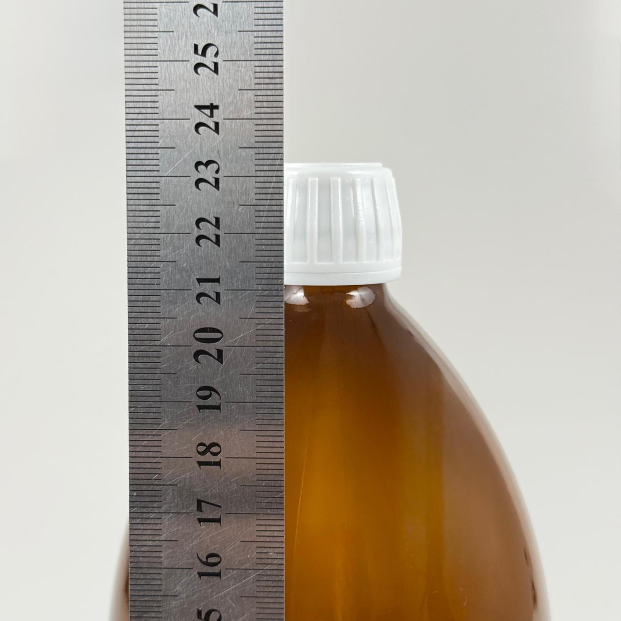 1000 CC AMBER TOMBUL ÖZEL SERİ CAM ŞİŞE - BEYAZ KİLİTLİ KAPAKLI - 1000 ML CAM ECZA ŞİŞESİ - KAHVERENGİ