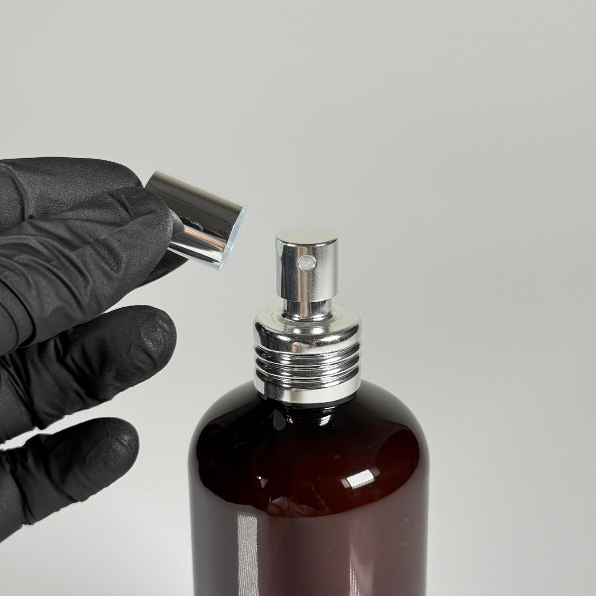 250 CC AMBER ŞİŞE - GÜMÜŞ METAL LÜKS SPREYLİ - 250 ML SPREYLİ PLASTİK ŞİŞE - ZEYNEP MODEL PET ŞİŞE